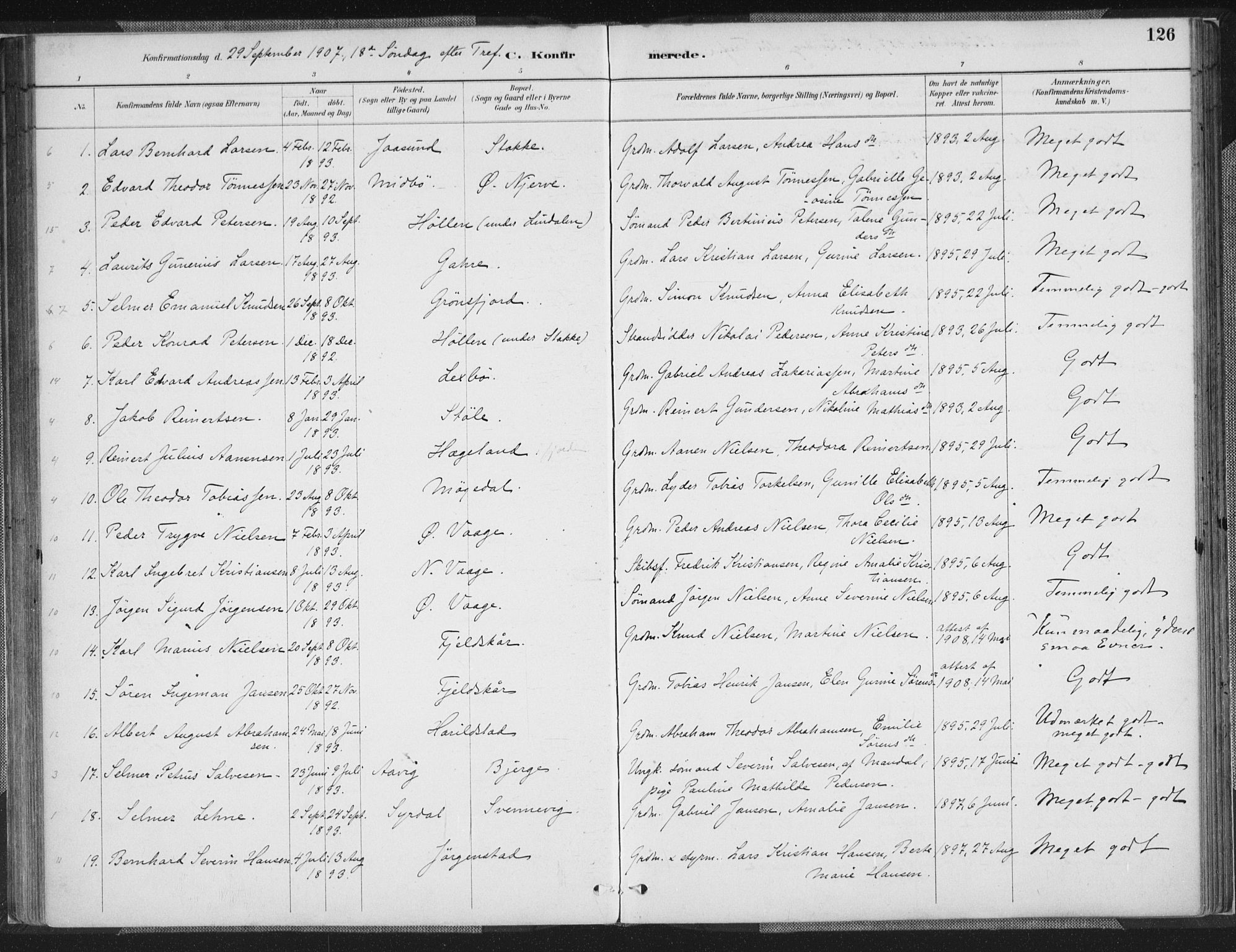 Sør-Audnedal sokneprestkontor, AV/SAK-1111-0039/F/Fa/Faa/L0004: Parish register (official) no. A 4, 1884-1909, p. 127