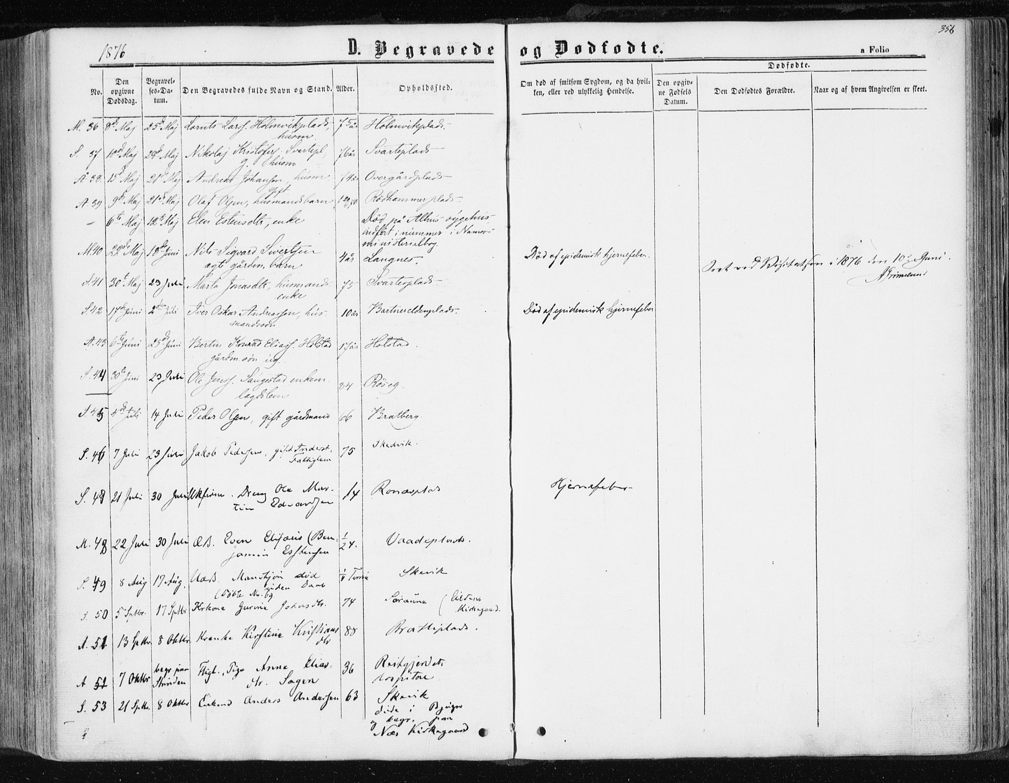Ministerialprotokoller, klokkerbøker og fødselsregistre - Nord-Trøndelag, AV/SAT-A-1458/741/L0394: Parish register (official) no. 741A08, 1864-1877, p. 356