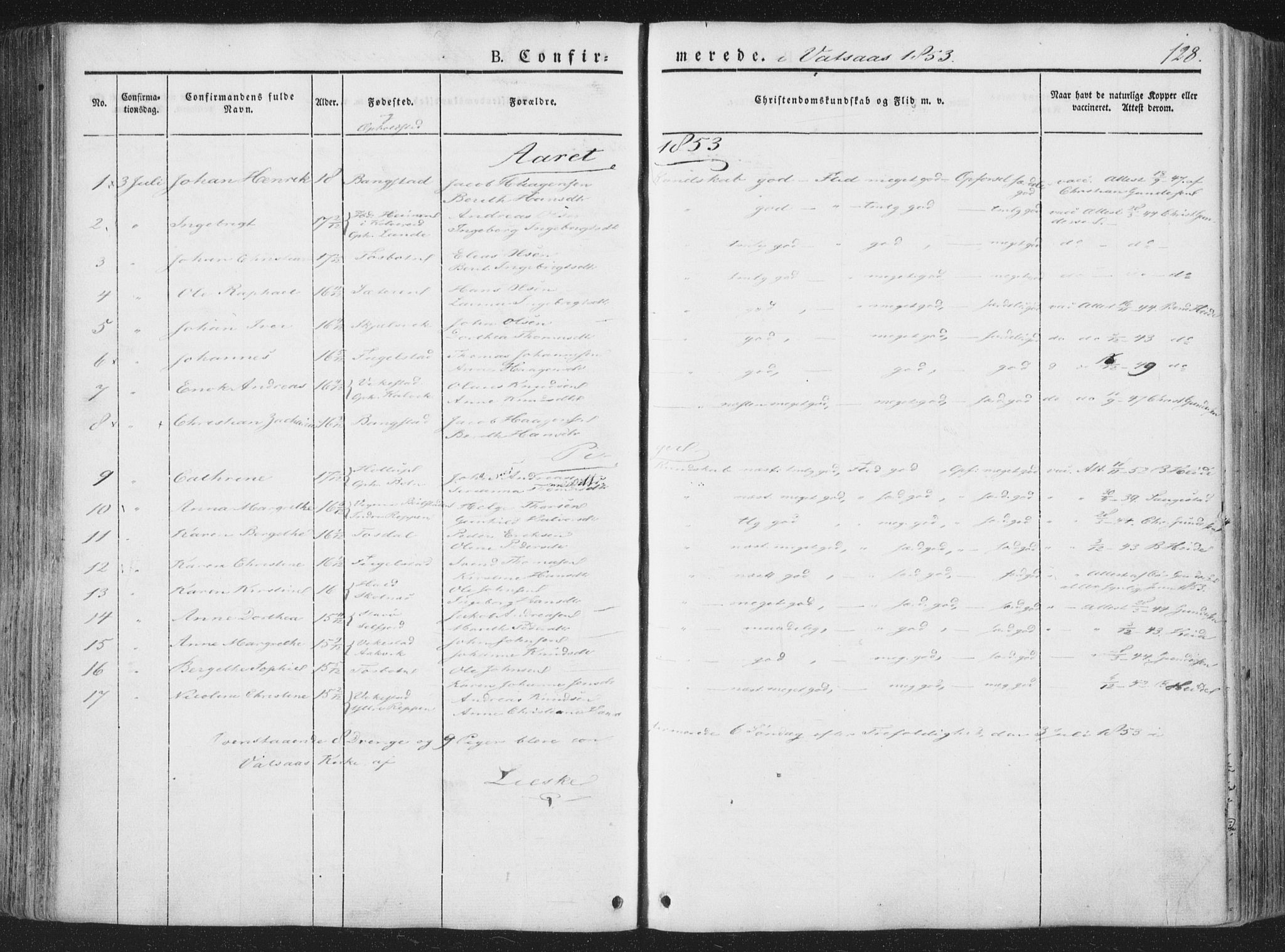 Ministerialprotokoller, klokkerbøker og fødselsregistre - Nordland, AV/SAT-A-1459/810/L0144: Parish register (official) no. 810A07 /1, 1841-1862, p. 128