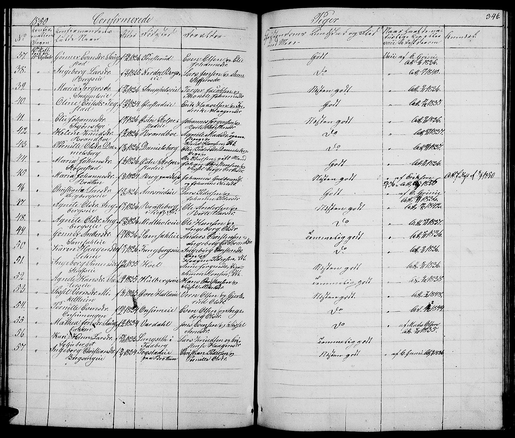 Ringsaker prestekontor, AV/SAH-PREST-014/L/La/L0005: Parish register (copy) no. 5, 1839-1850, p. 346