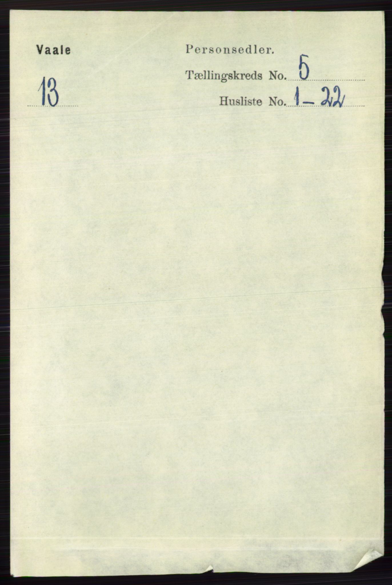 RA, 1891 census for 0716 Våle, 1891, p. 1351