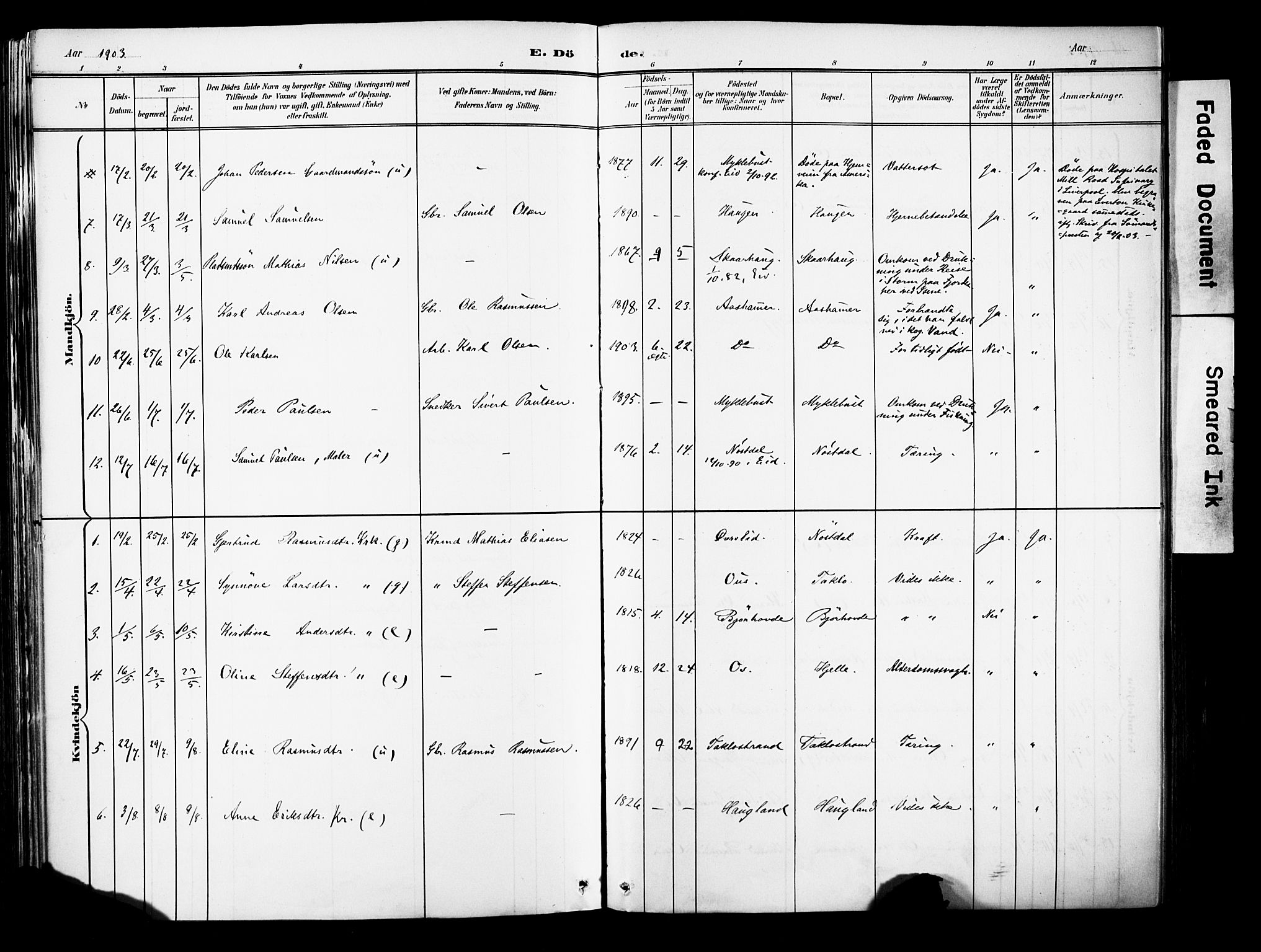 Eid sokneprestembete, AV/SAB-A-82301/H/Haa/Haab/L0001: Parish register (official) no. B 1, 1879-1906