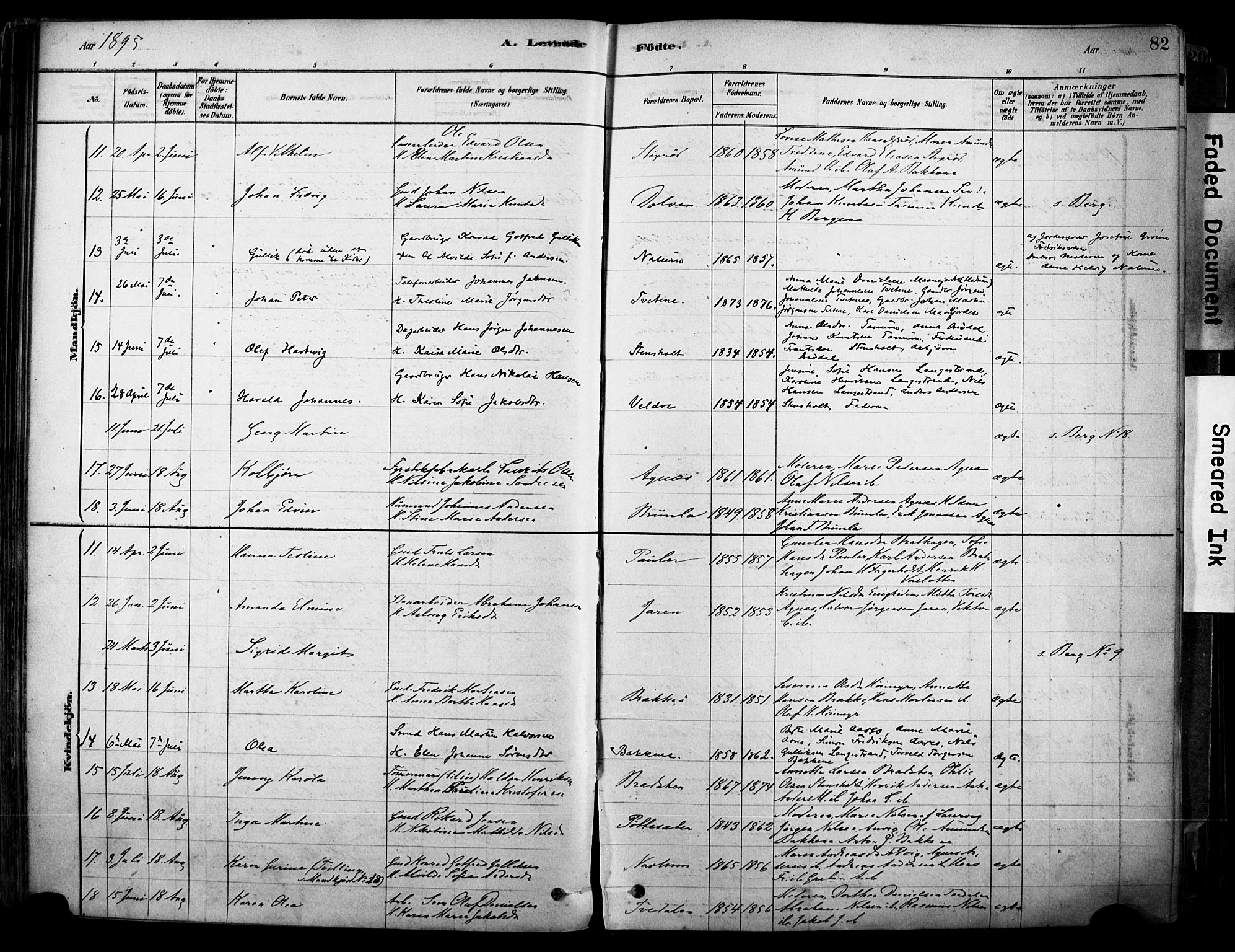 Brunlanes kirkebøker, SAKO/A-342/F/Fc/L0001: Parish register (official) no. III 1, 1878-1899, p. 82