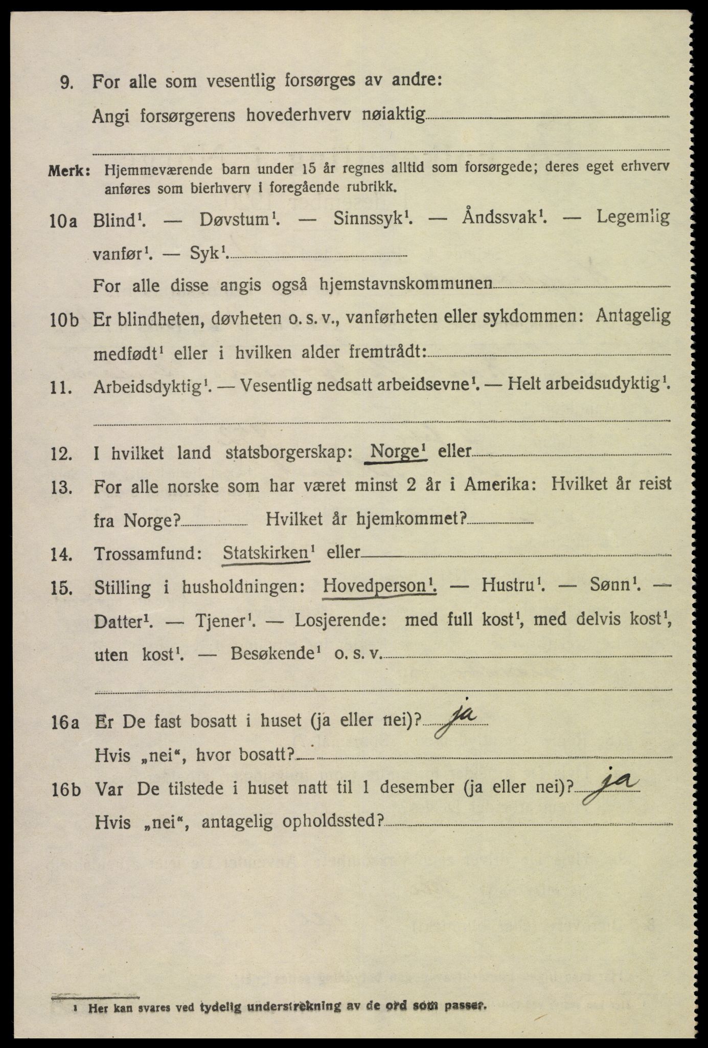 SAK, 1920 census for Hægebostad, 1920, p. 522