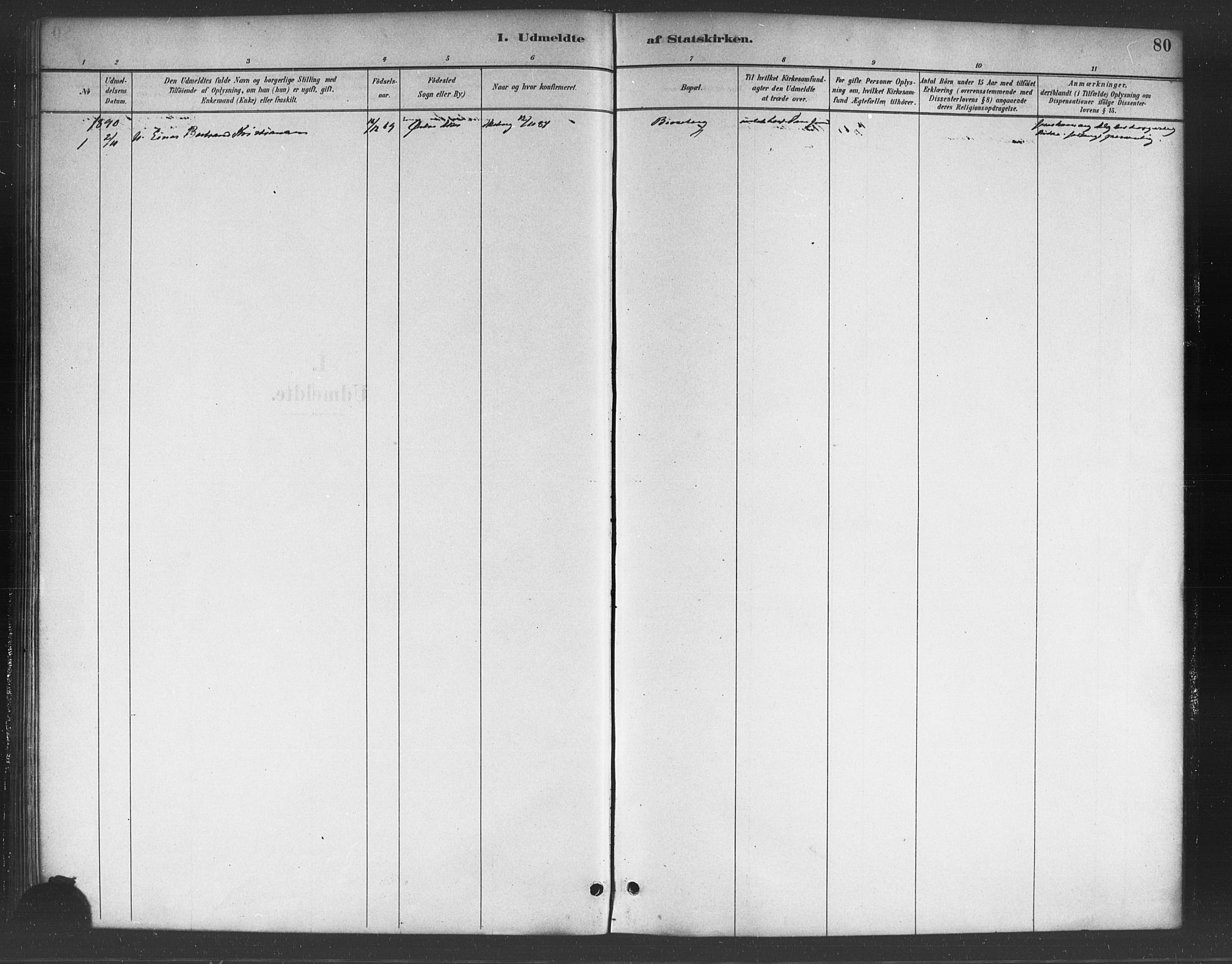 Skjeberg prestekontor Kirkebøker, SAO/A-10923/F/Fc/L0001: Parish register (official) no. III 1, 1886-1897, p. 80