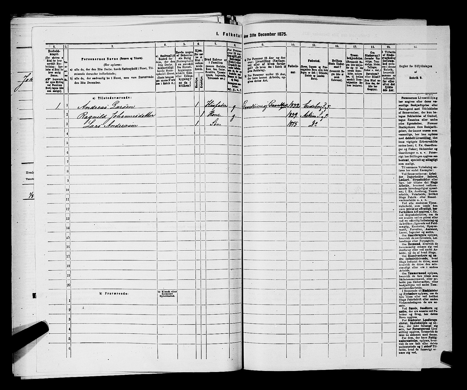 RA, 1875 census for 0124P Askim, 1875, p. 426