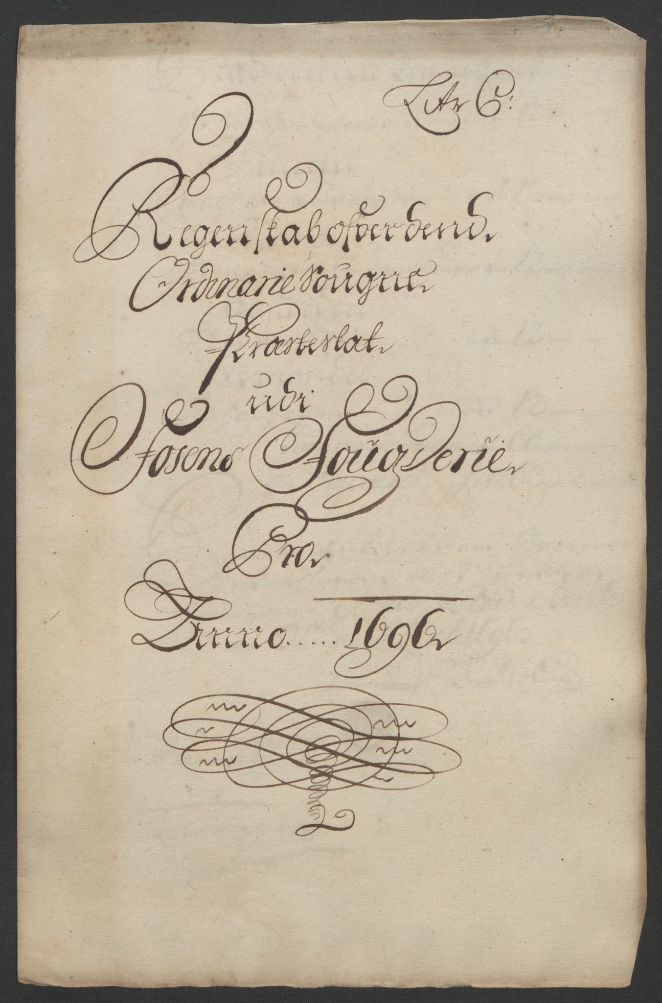 Rentekammeret inntil 1814, Reviderte regnskaper, Fogderegnskap, RA/EA-4092/R57/L3851: Fogderegnskap Fosen, 1695-1696, p. 241