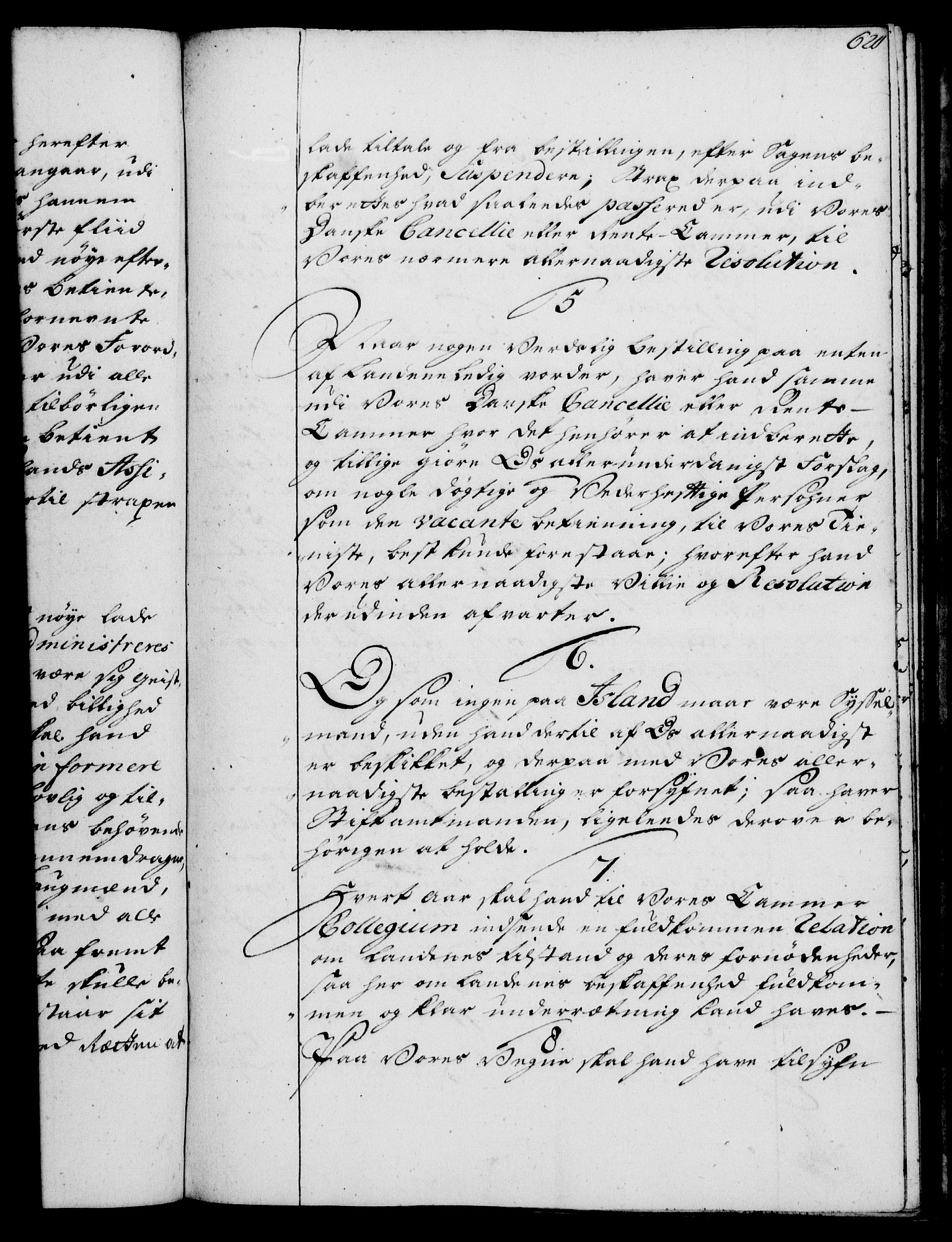 Rentekammeret, Kammerkanselliet, RA/EA-3111/G/Gg/Ggi/L0002: Norsk instruksjonsprotokoll med register (merket RK 53.35), 1729-1751, p. 620