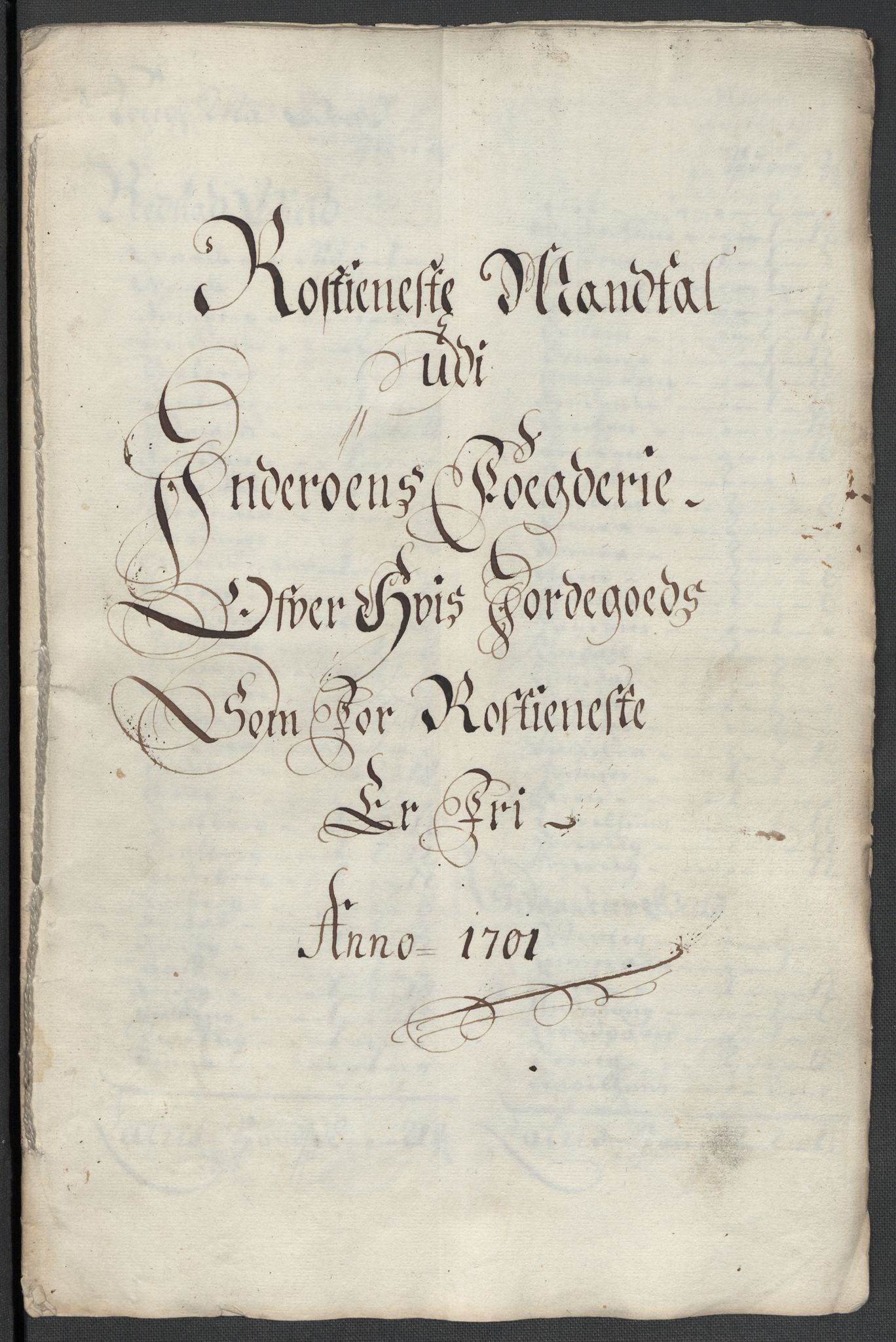 Rentekammeret inntil 1814, Reviderte regnskaper, Fogderegnskap, RA/EA-4092/R63/L4312: Fogderegnskap Inderøy, 1701-1702, p. 167