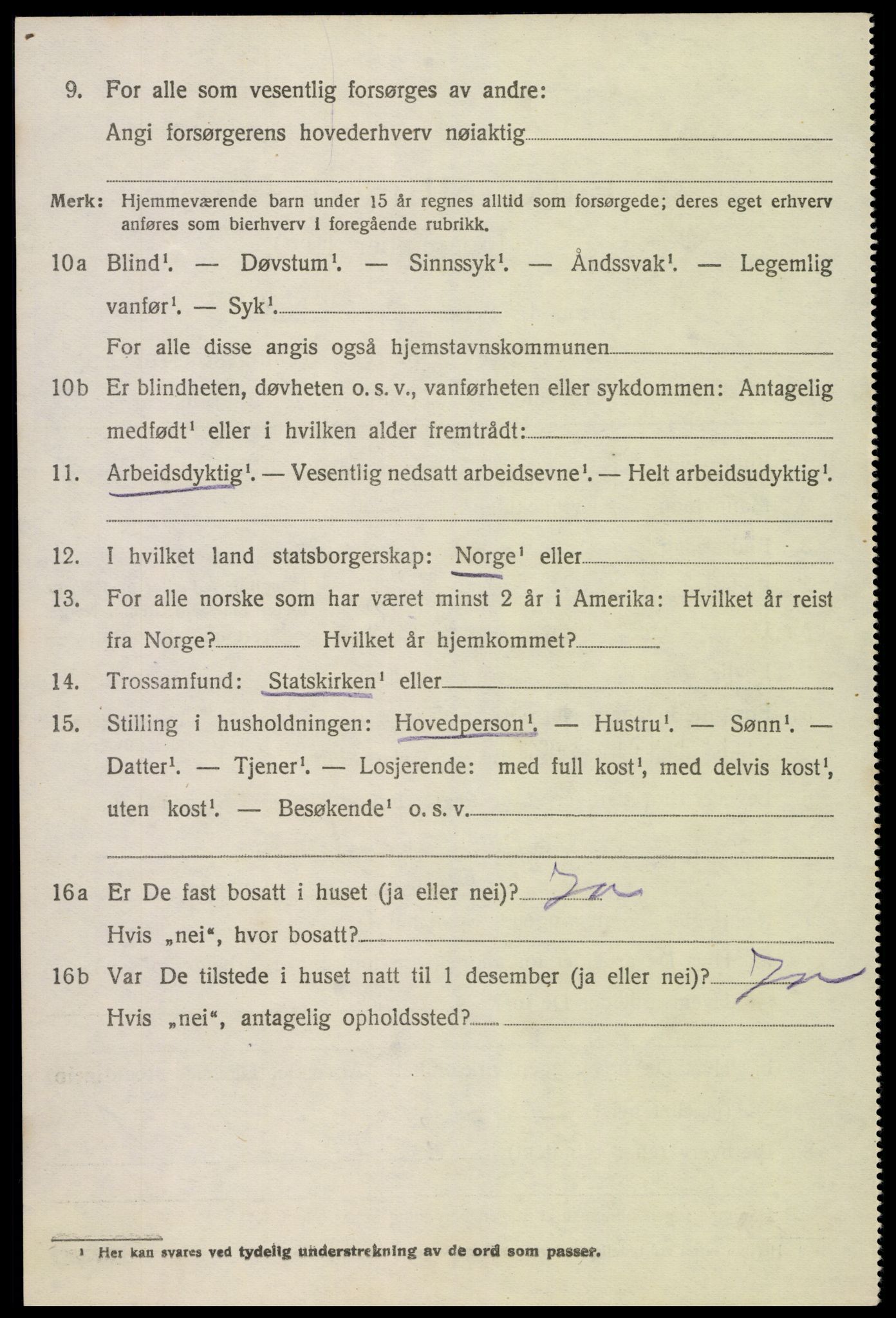 SAK, 1920 census for Hornnes, 1920, p. 560