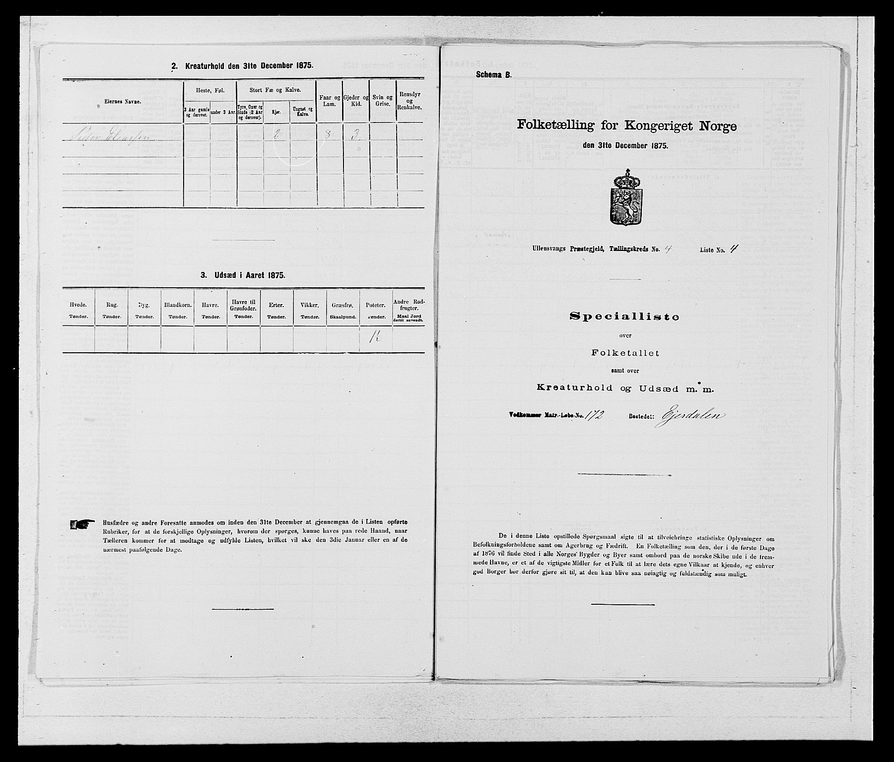 SAB, 1875 census for 1230P Ullensvang, 1875, p. 299