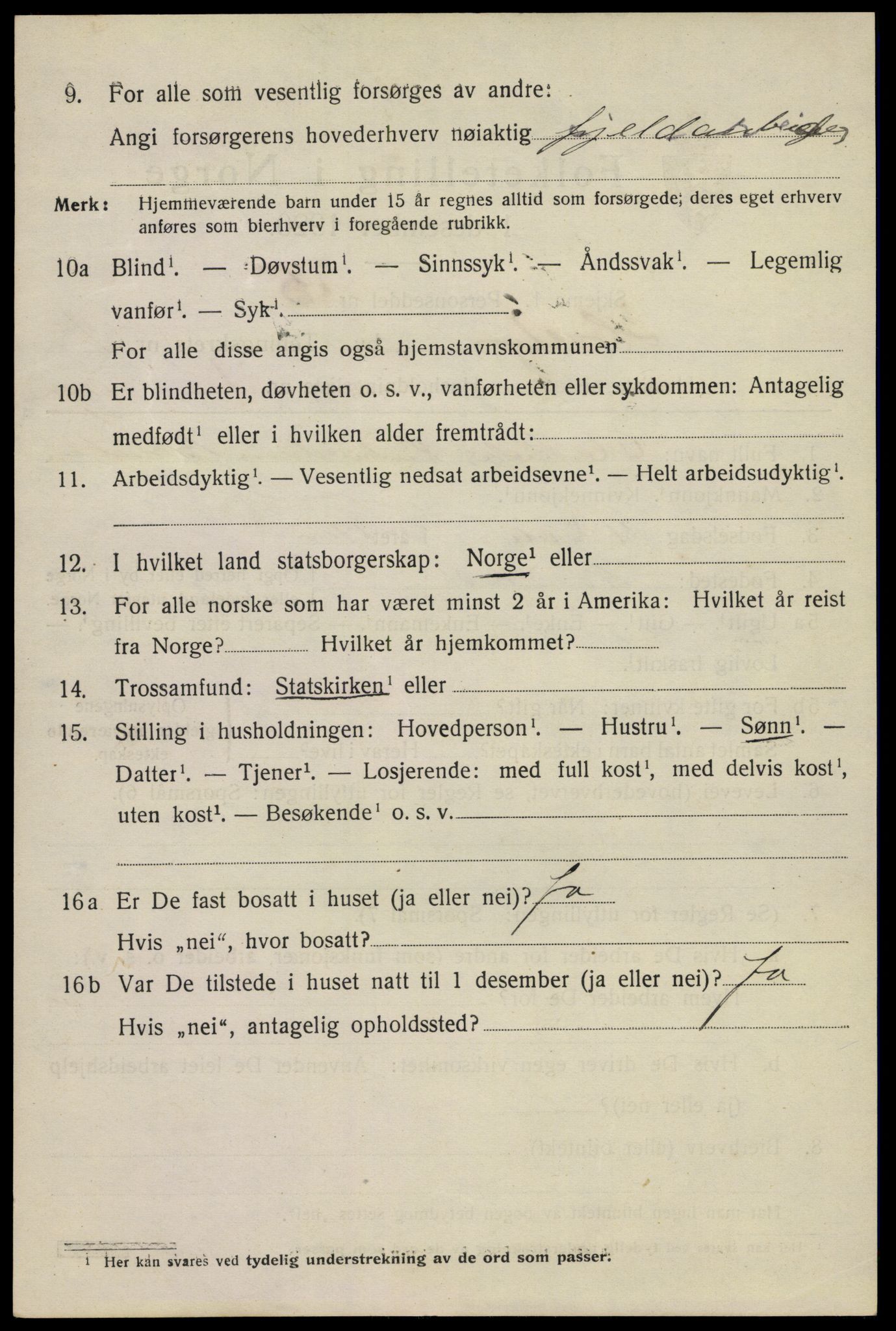 SAKO, 1920 census for Hønefoss, 1920, p. 2749