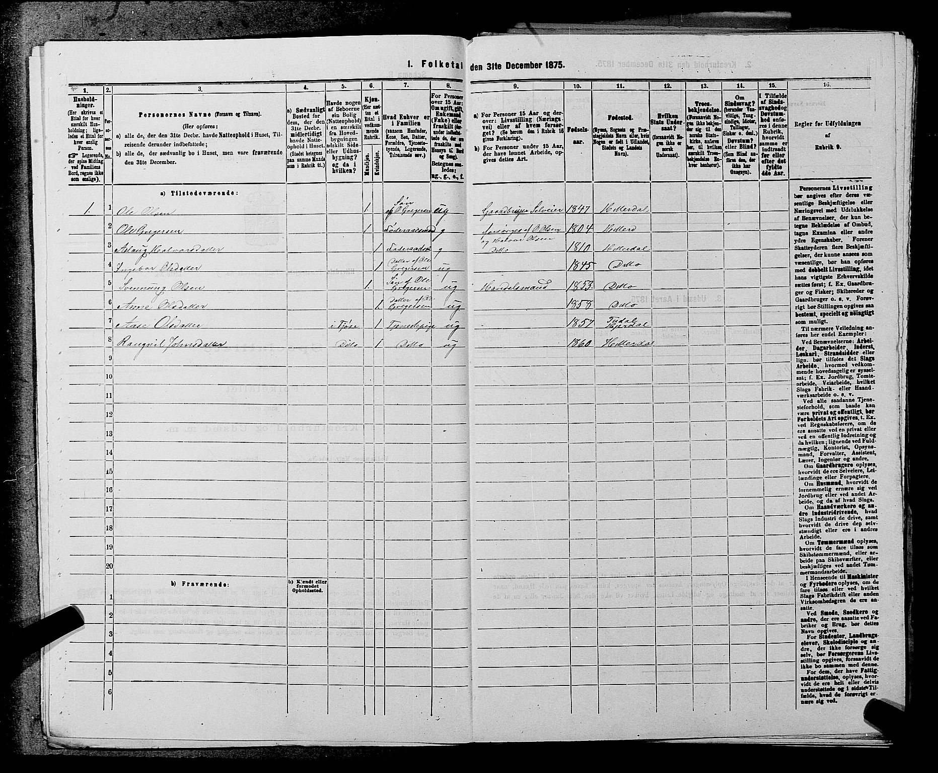 SAKO, 1875 census for 0823P Heddal, 1875, p. 359