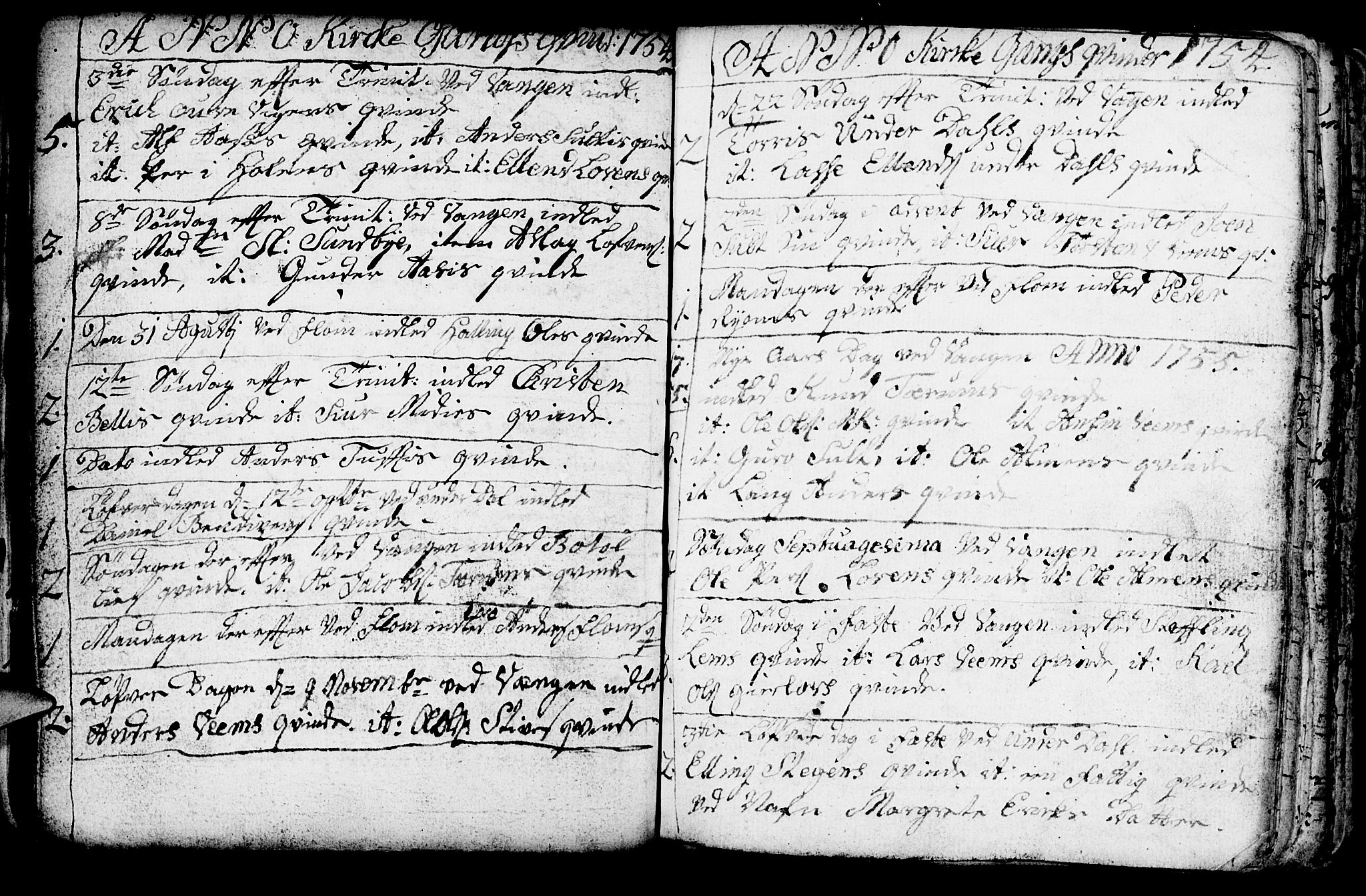 Aurland sokneprestembete, SAB/A-99937/H/Ha/Haa/L0003: Parish register (official) no. A 3, 1735-1761, p. 155
