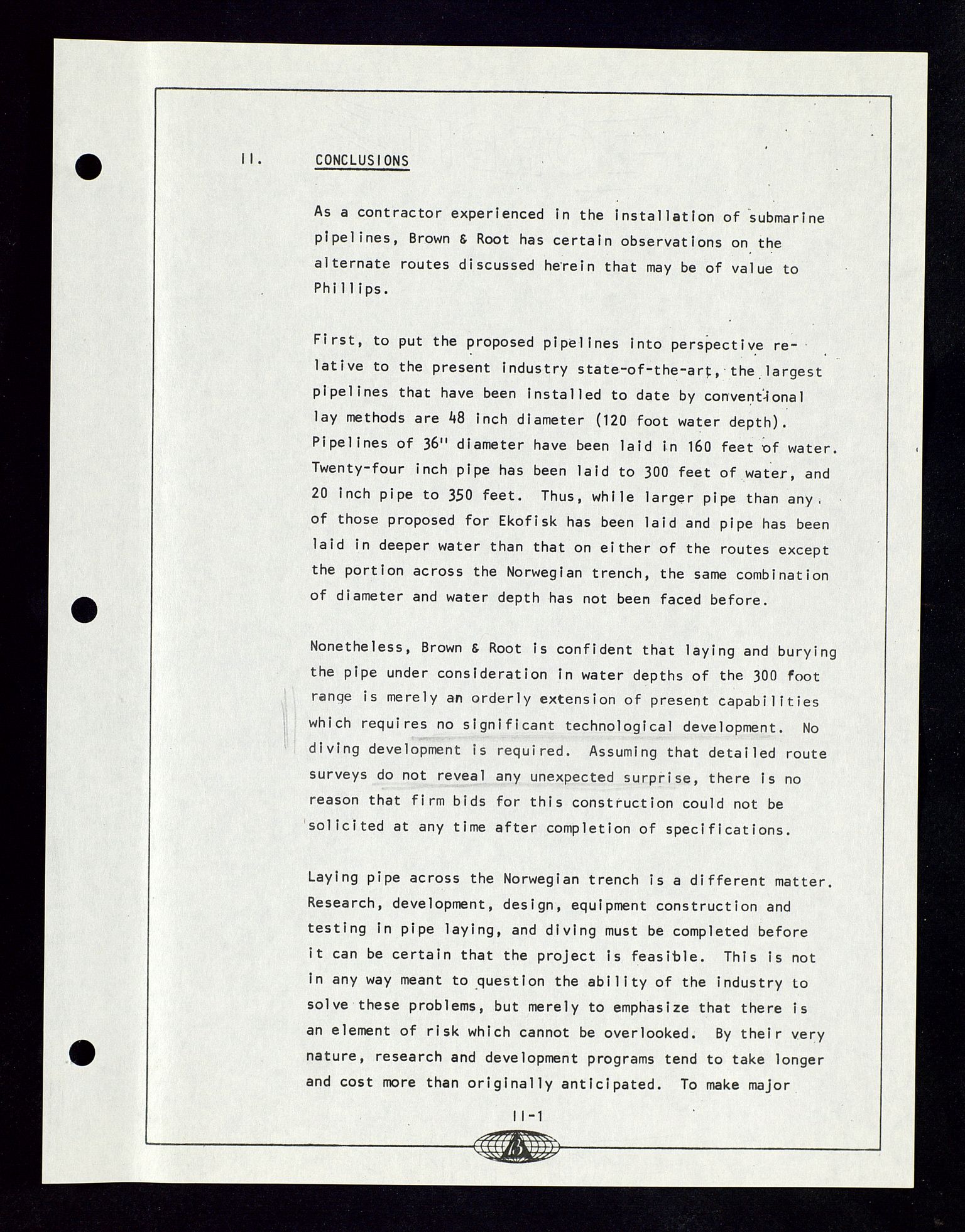 Industridepartementet, Oljekontoret, AV/SAST-A-101348/Dc/L0012: 742 Ekofisk prosjekt, prosjektstudier, div. protokoller ang oljeledning, 1971-1972