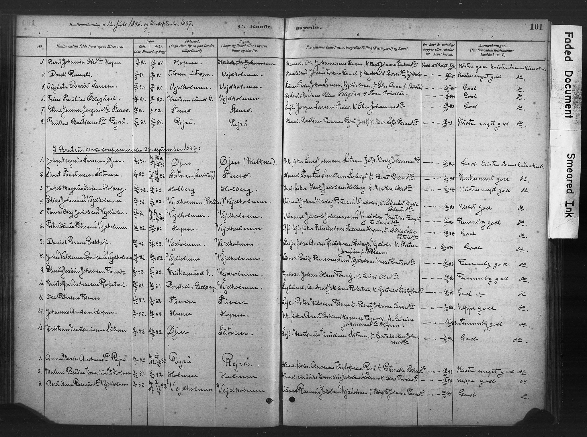 Ministerialprotokoller, klokkerbøker og fødselsregistre - Møre og Romsdal, AV/SAT-A-1454/583/L0954: Parish register (official) no. 583A01, 1880-1906, p. 101