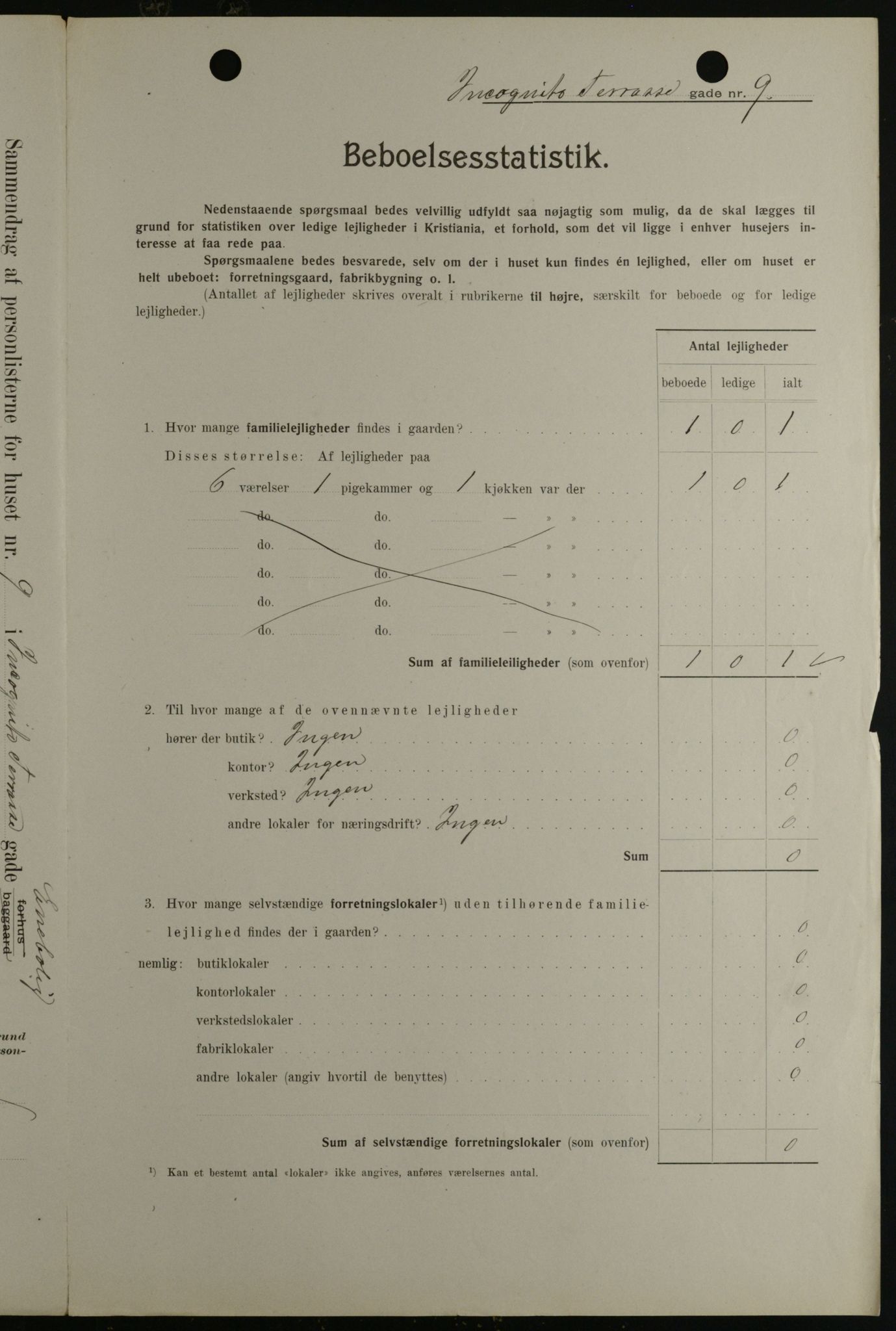 OBA, Municipal Census 1908 for Kristiania, 1908, p. 39948