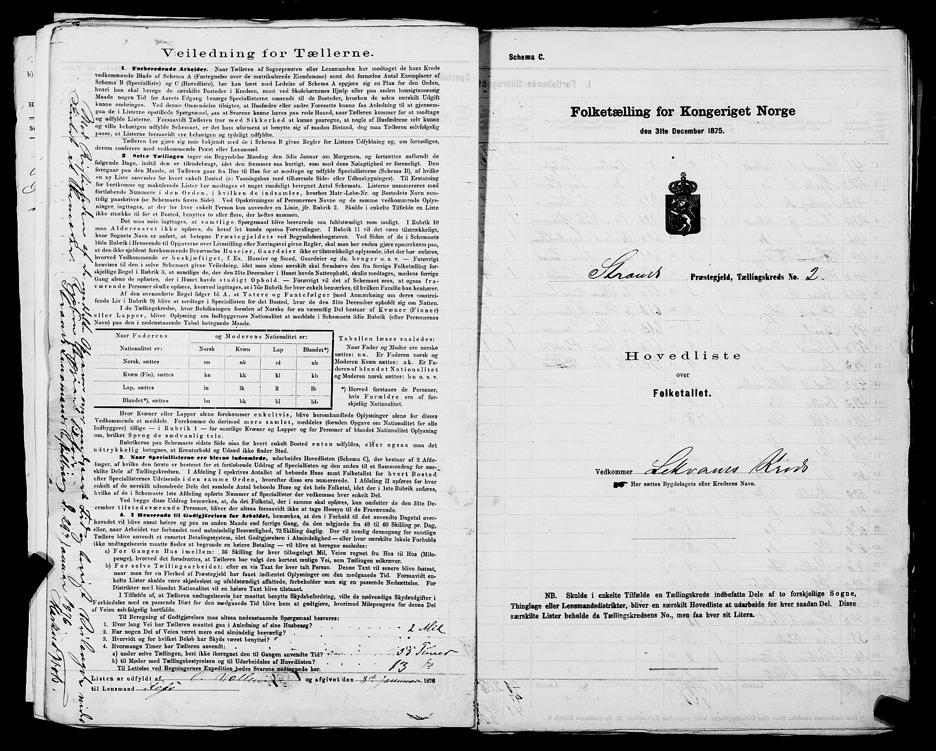 SAST, 1875 census for 1130P Strand, 1875, p. 8