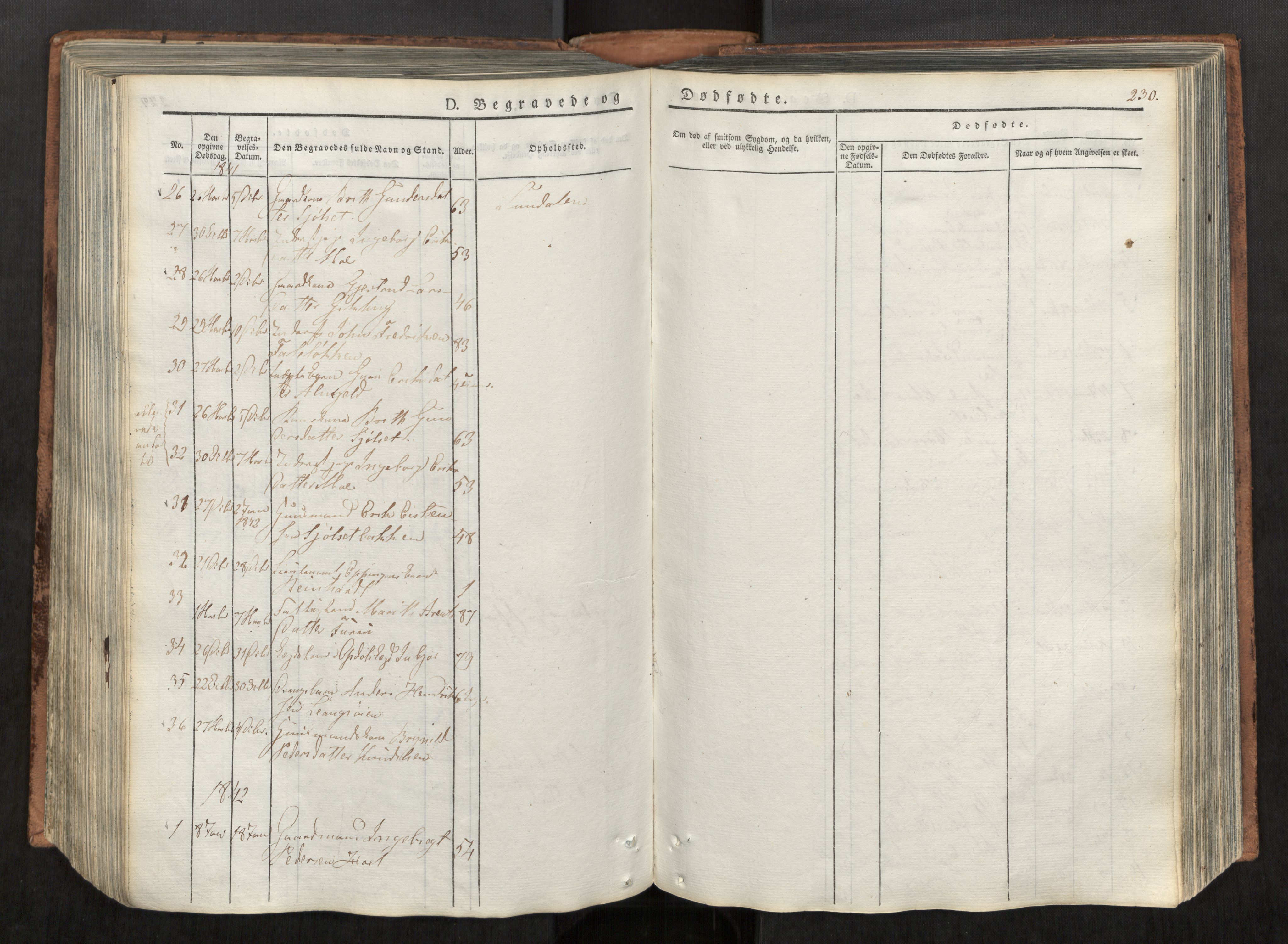 Ministerialprotokoller, klokkerbøker og fødselsregistre - Møre og Romsdal, AV/SAT-A-1454/590/L1012: Parish register (official) no. 590A04, 1832-1846, p. 230