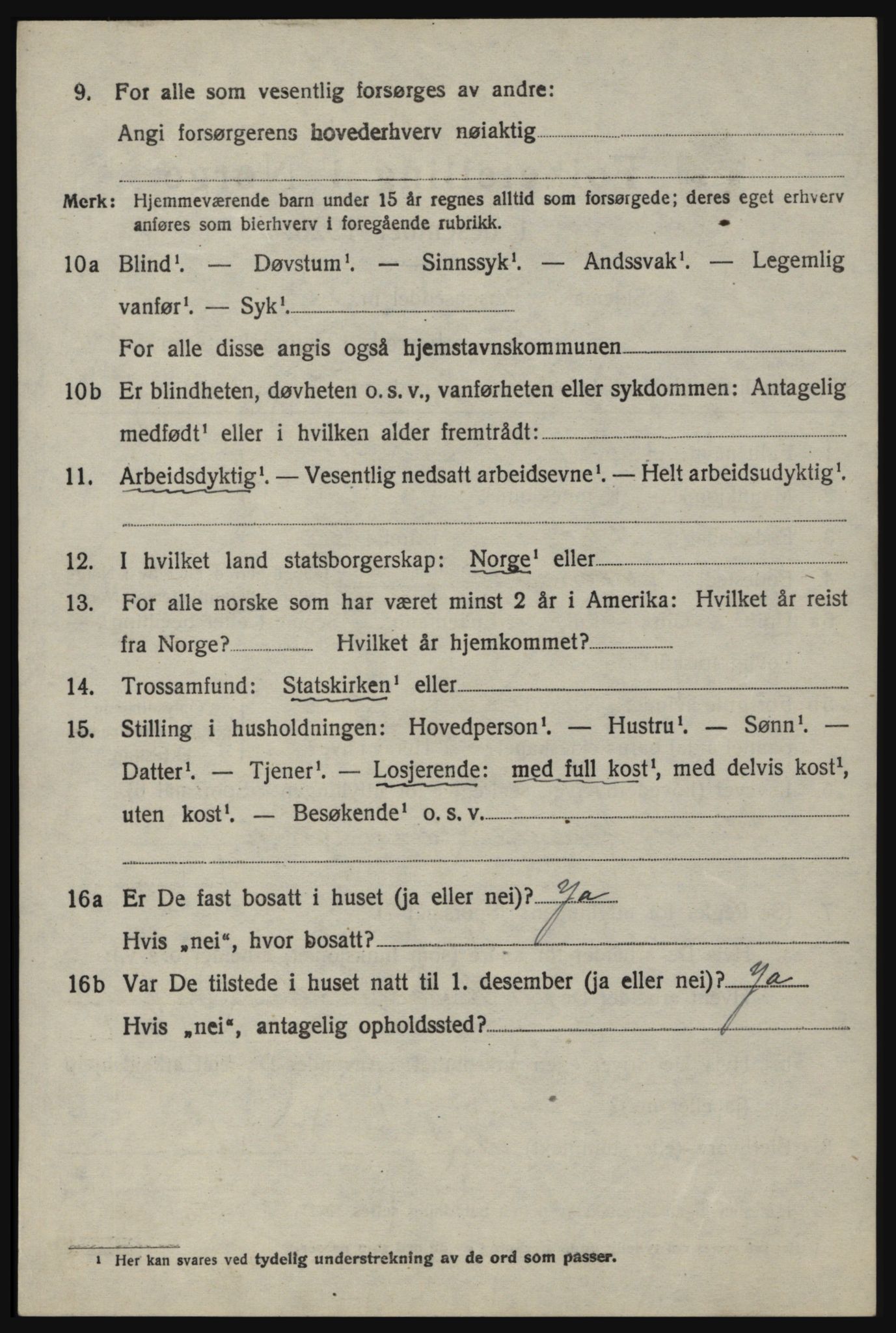 SAO, 1920 census for Idd, 1920, p. 2307