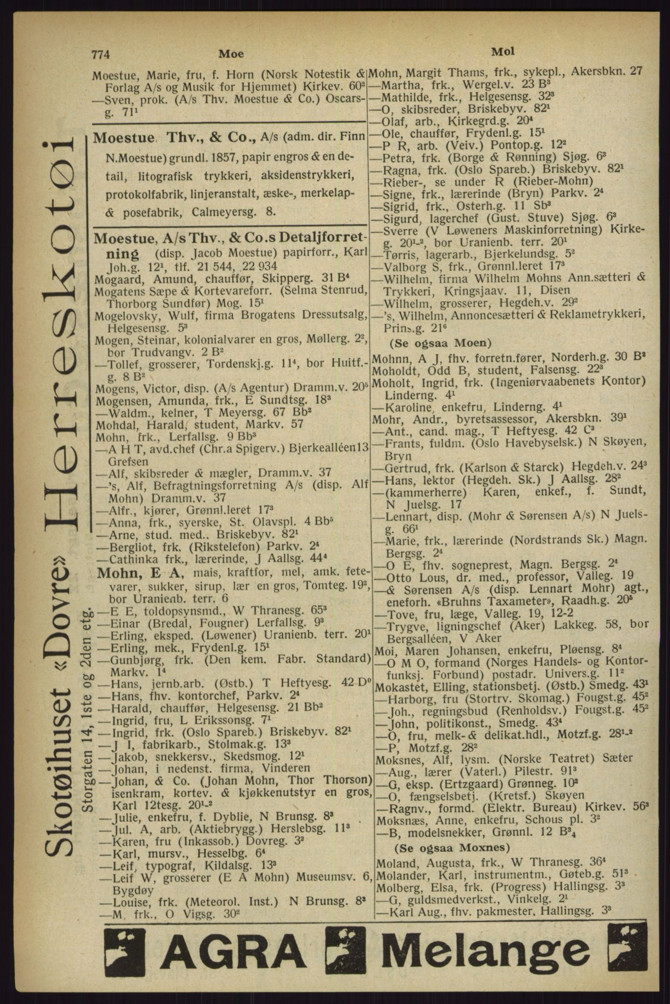 Kristiania/Oslo adressebok, PUBL/-, 1927, p. 774