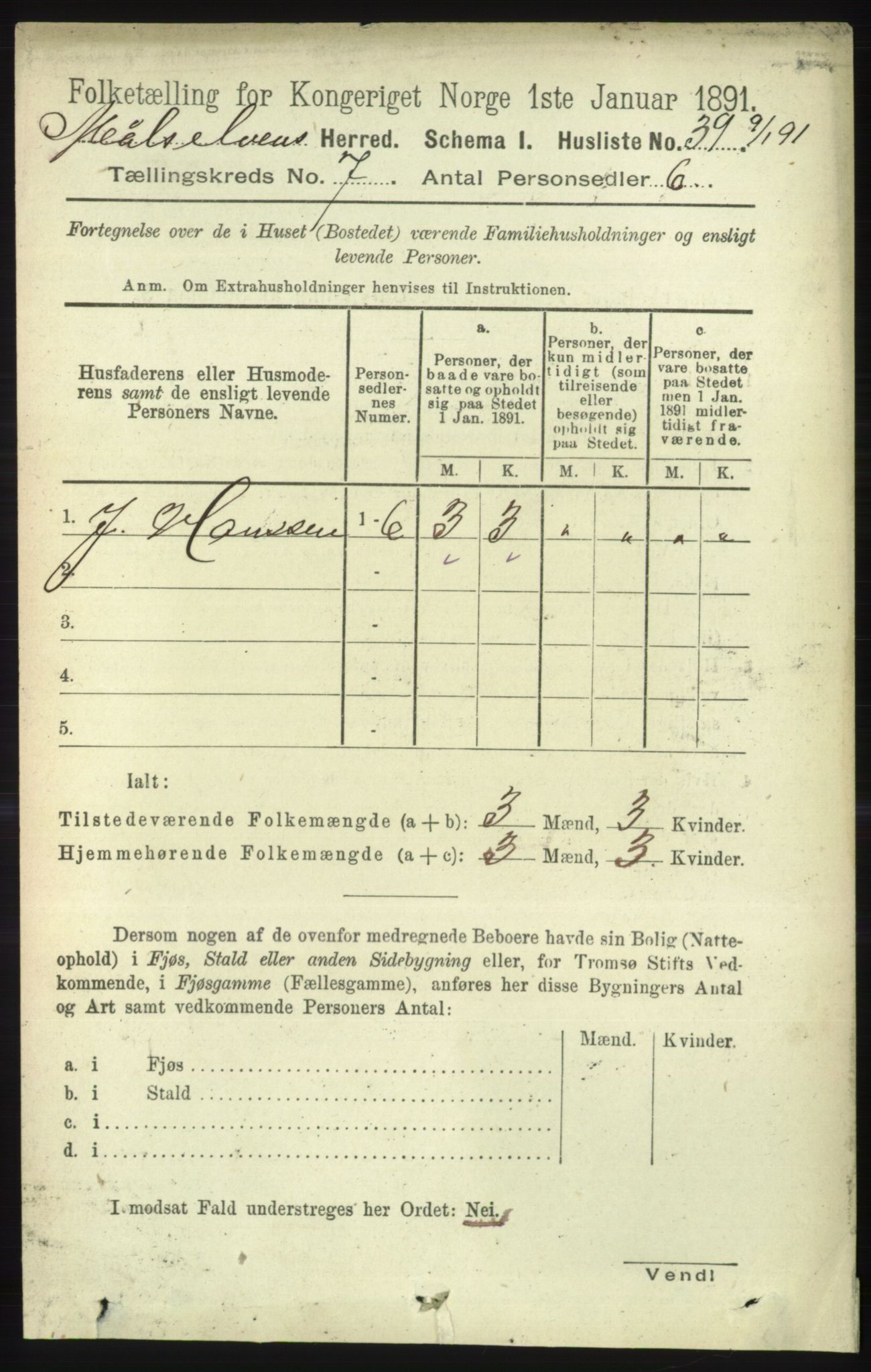 RA, 1891 census for 1924 Målselv, 1891, p. 2211