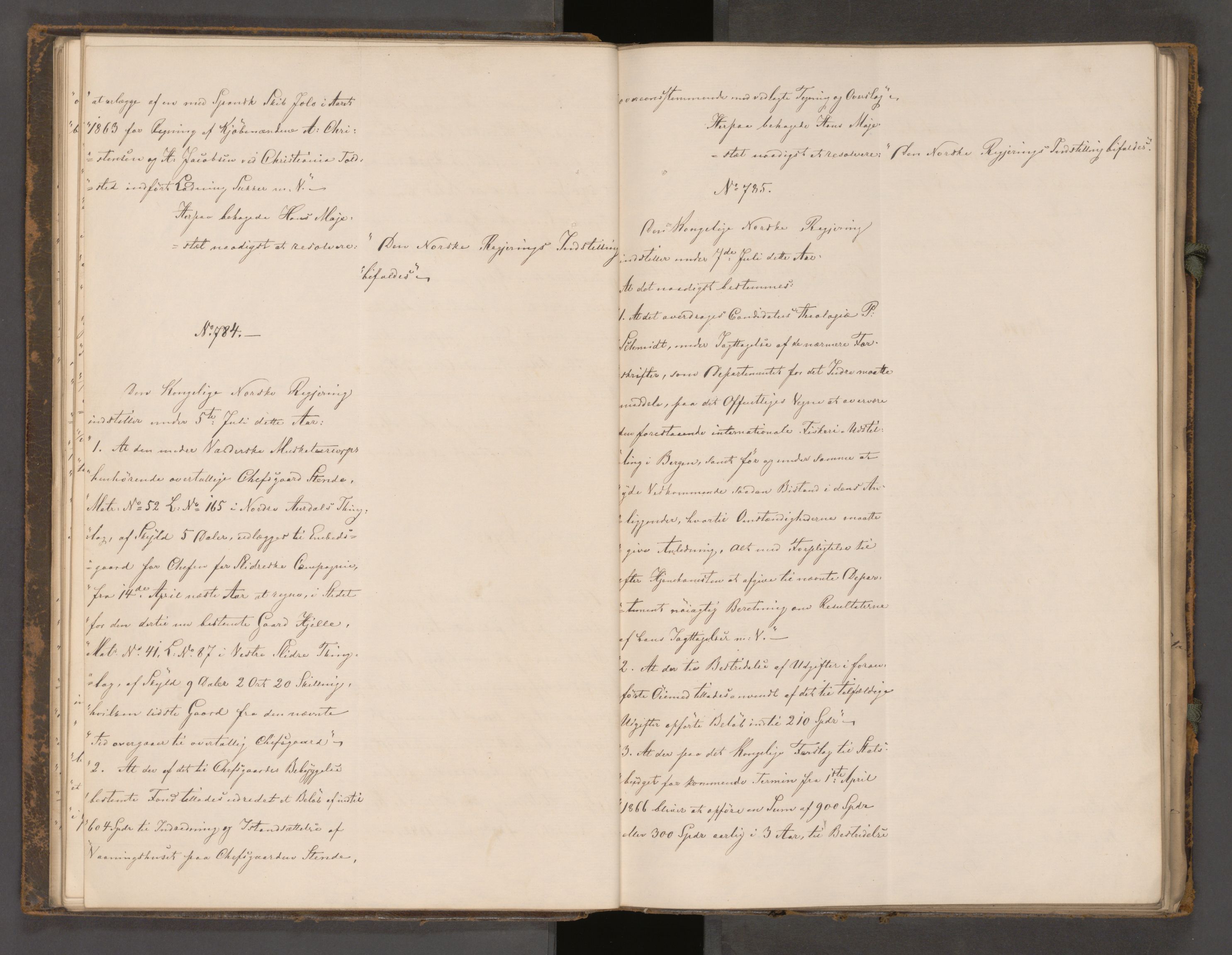 Statsrådssekretariatet, AV/RA-S-1001/A/Ab/L0104: Kgl. res. nr. 724-1001b, 2. halvår, 1865