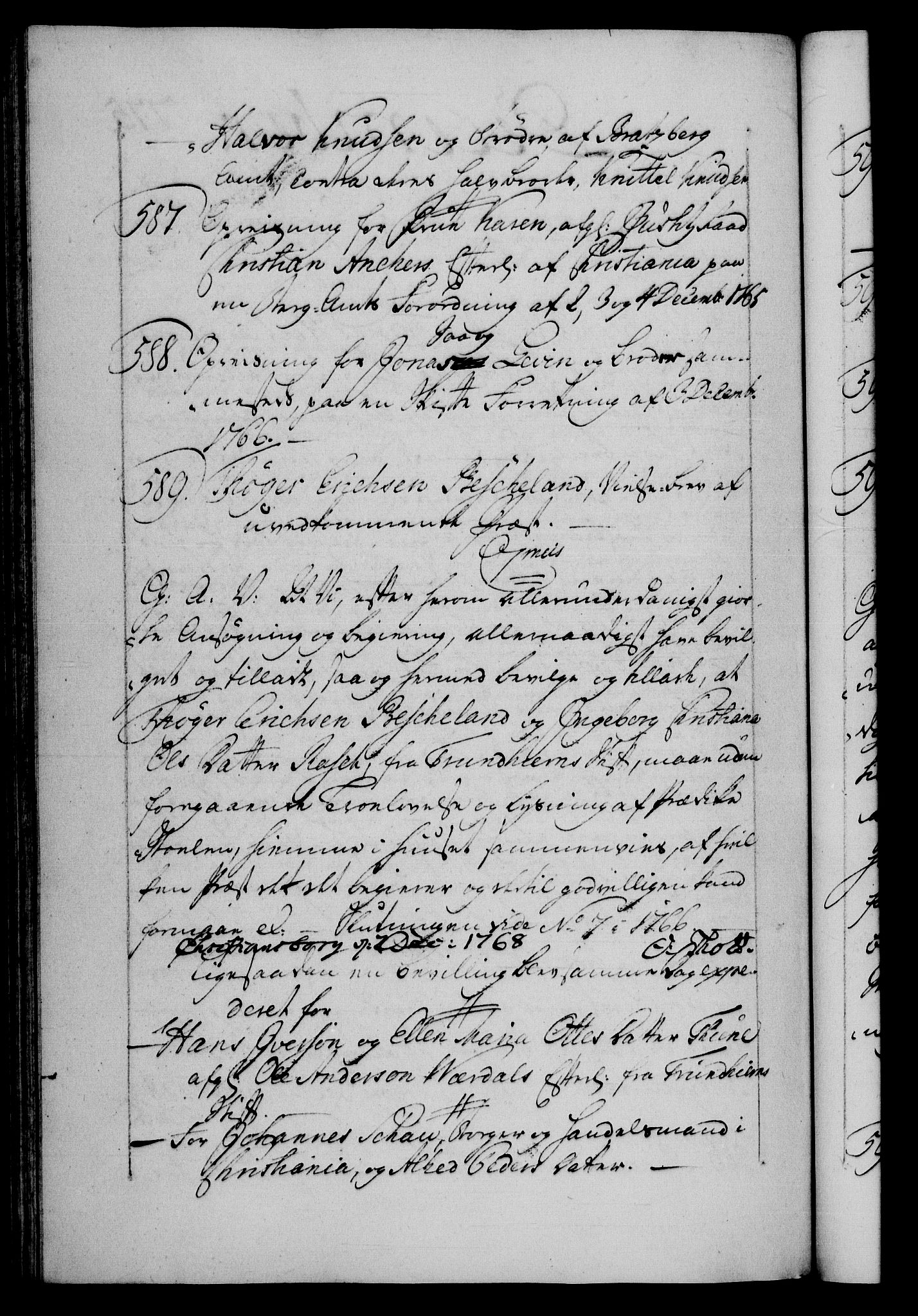 Danske Kanselli 1572-1799, AV/RA-EA-3023/F/Fc/Fca/Fcaa/L0043: Norske registre, 1766-1768, p. 775b