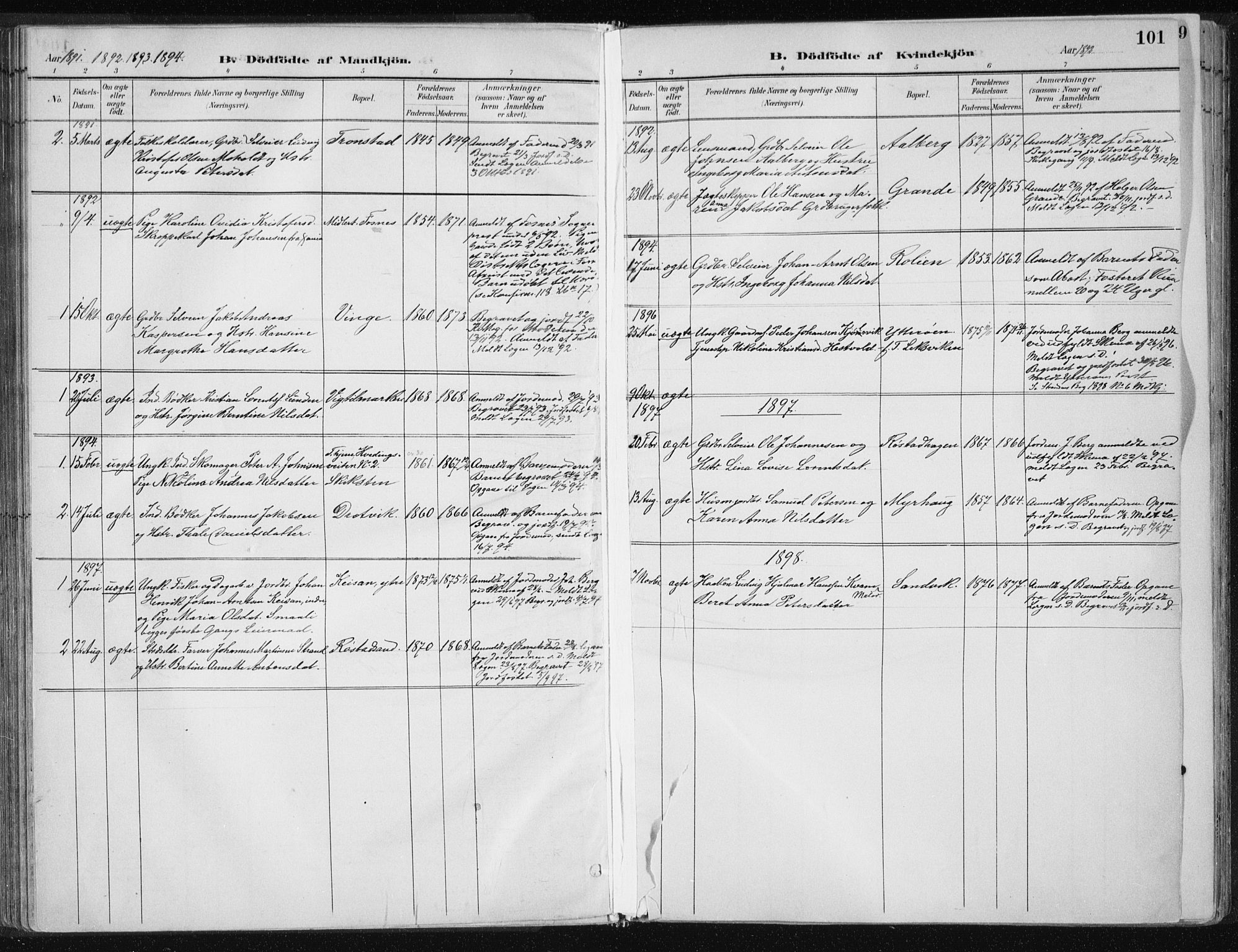 Ministerialprotokoller, klokkerbøker og fødselsregistre - Nord-Trøndelag, AV/SAT-A-1458/701/L0010: Parish register (official) no. 701A10, 1883-1899, p. 101