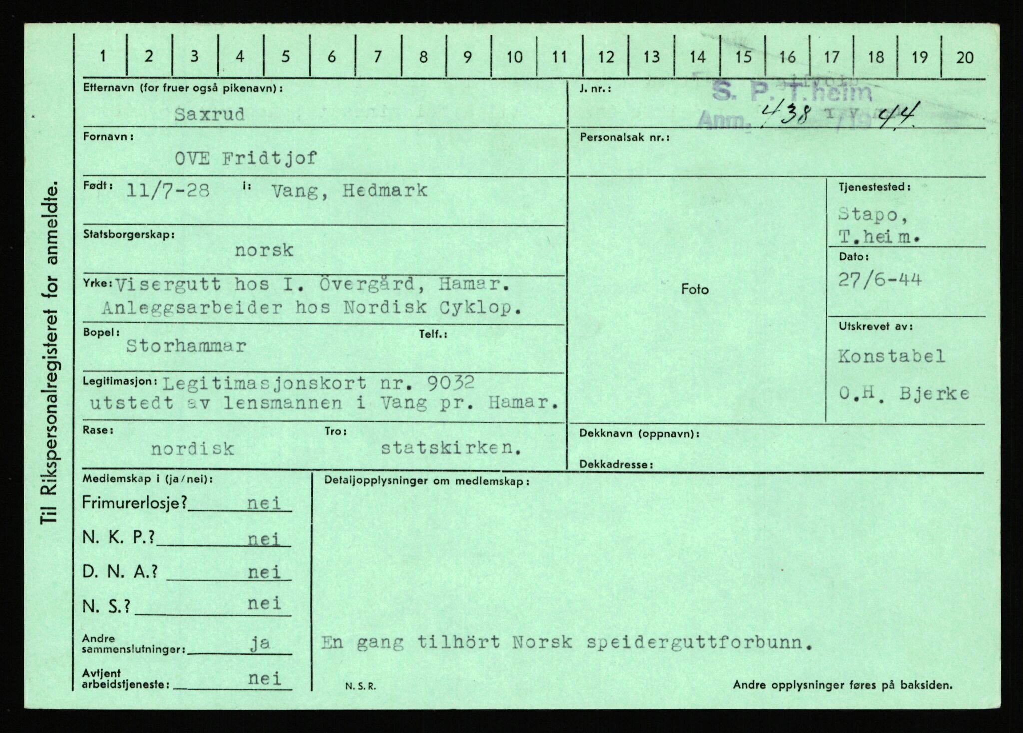 Statspolitiet - Hovedkontoret / Osloavdelingen, AV/RA-S-1329/C/Ca/L0013: Raa - Servold, 1943-1945, p. 4039