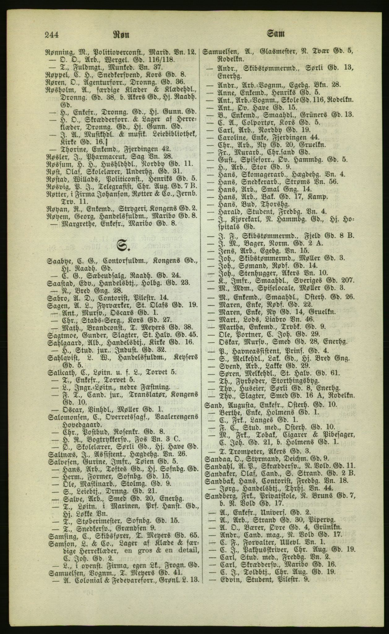 Kristiania/Oslo adressebok, PUBL/-, 1880, p. 244