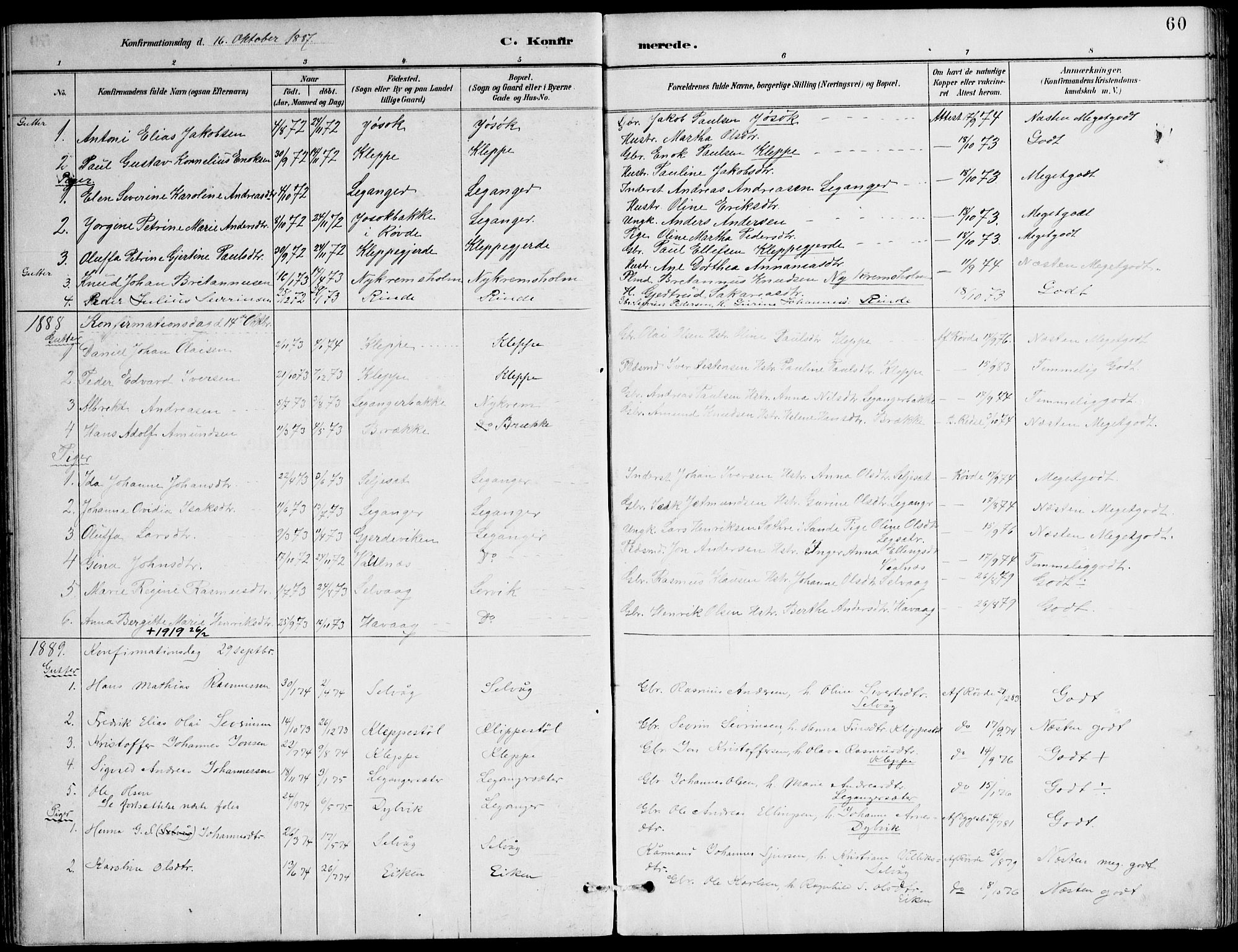 Ministerialprotokoller, klokkerbøker og fødselsregistre - Møre og Romsdal, AV/SAT-A-1454/508/L0095: Parish register (official) no. 508A02, 1887-1920, p. 60