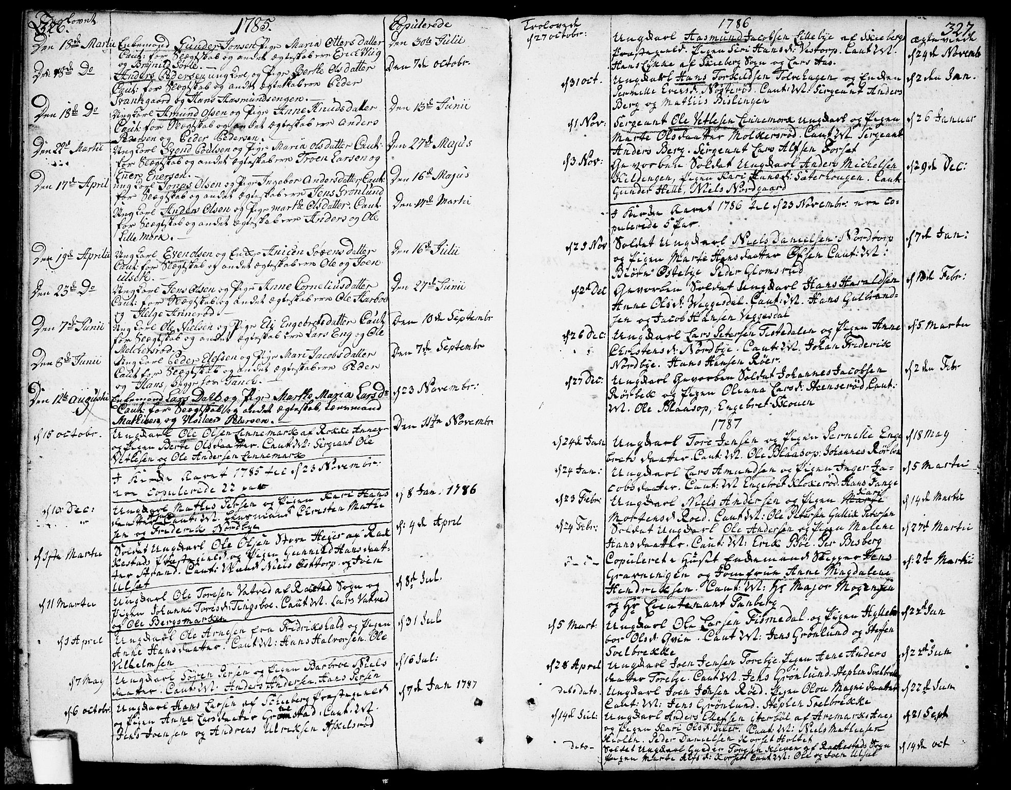 Berg prestekontor Kirkebøker, SAO/A-10902/F/Fa/L0001: Parish register (official) no. I 1, 1770-1814, p. 326-327