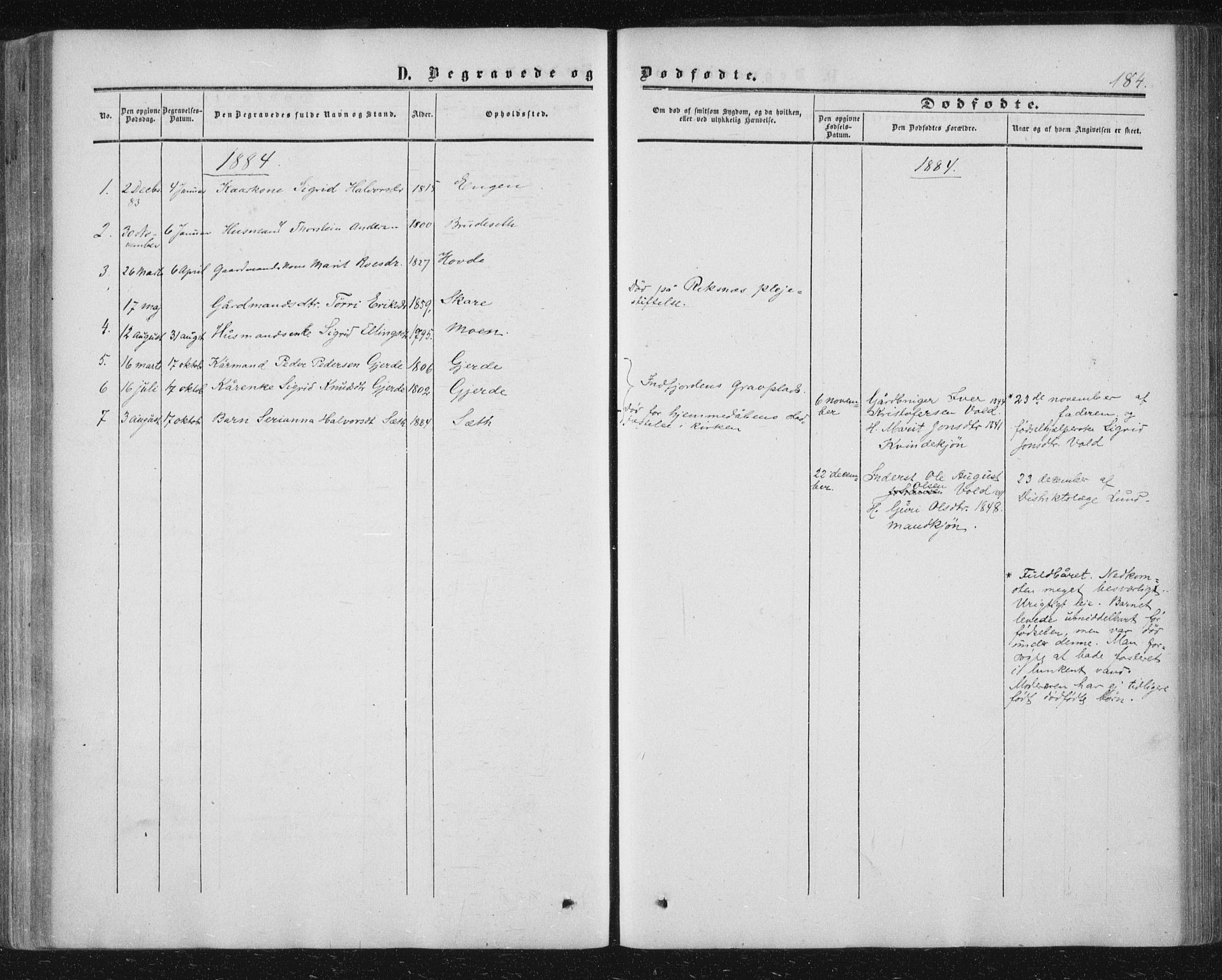 Ministerialprotokoller, klokkerbøker og fødselsregistre - Møre og Romsdal, AV/SAT-A-1454/543/L0562: Parish register (official) no. 543A02, 1854-1884, p. 184