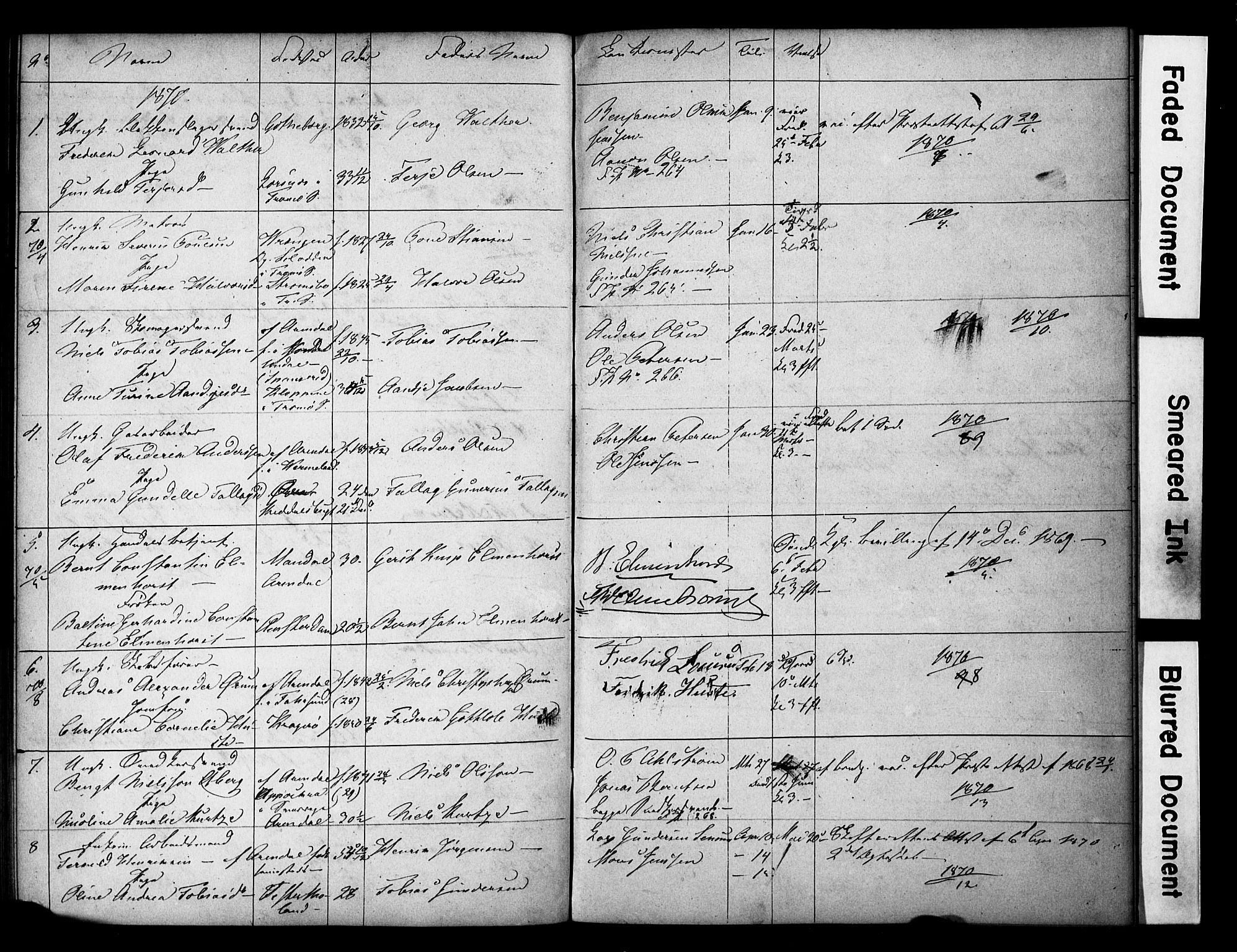 Arendal sokneprestkontor, Trefoldighet, AV/SAK-1111-0040/F/Fe/L0002: Banns register no. A VI 2, 1847-1871