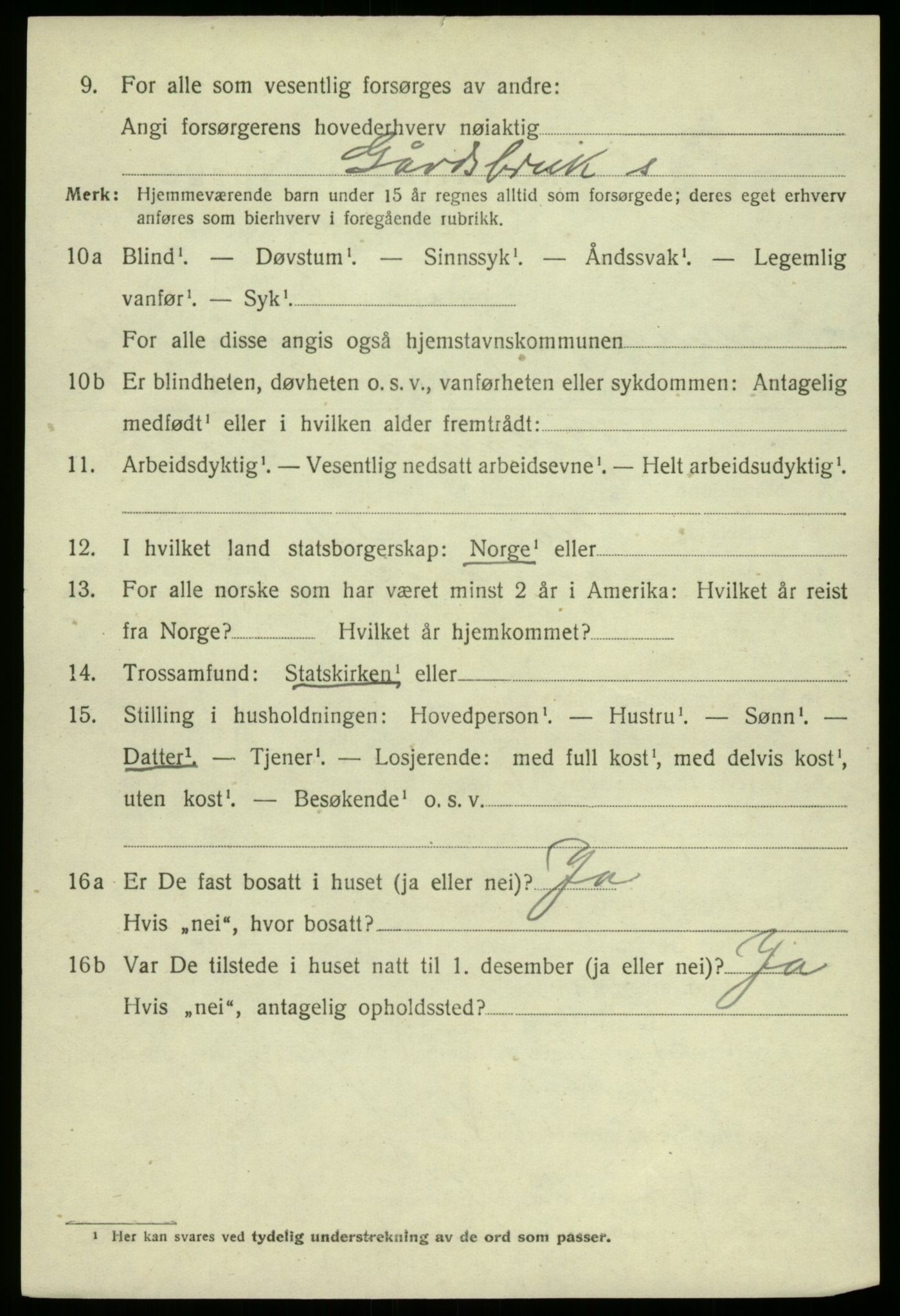 SAB, 1920 census for Samnanger, 1920, p. 5106