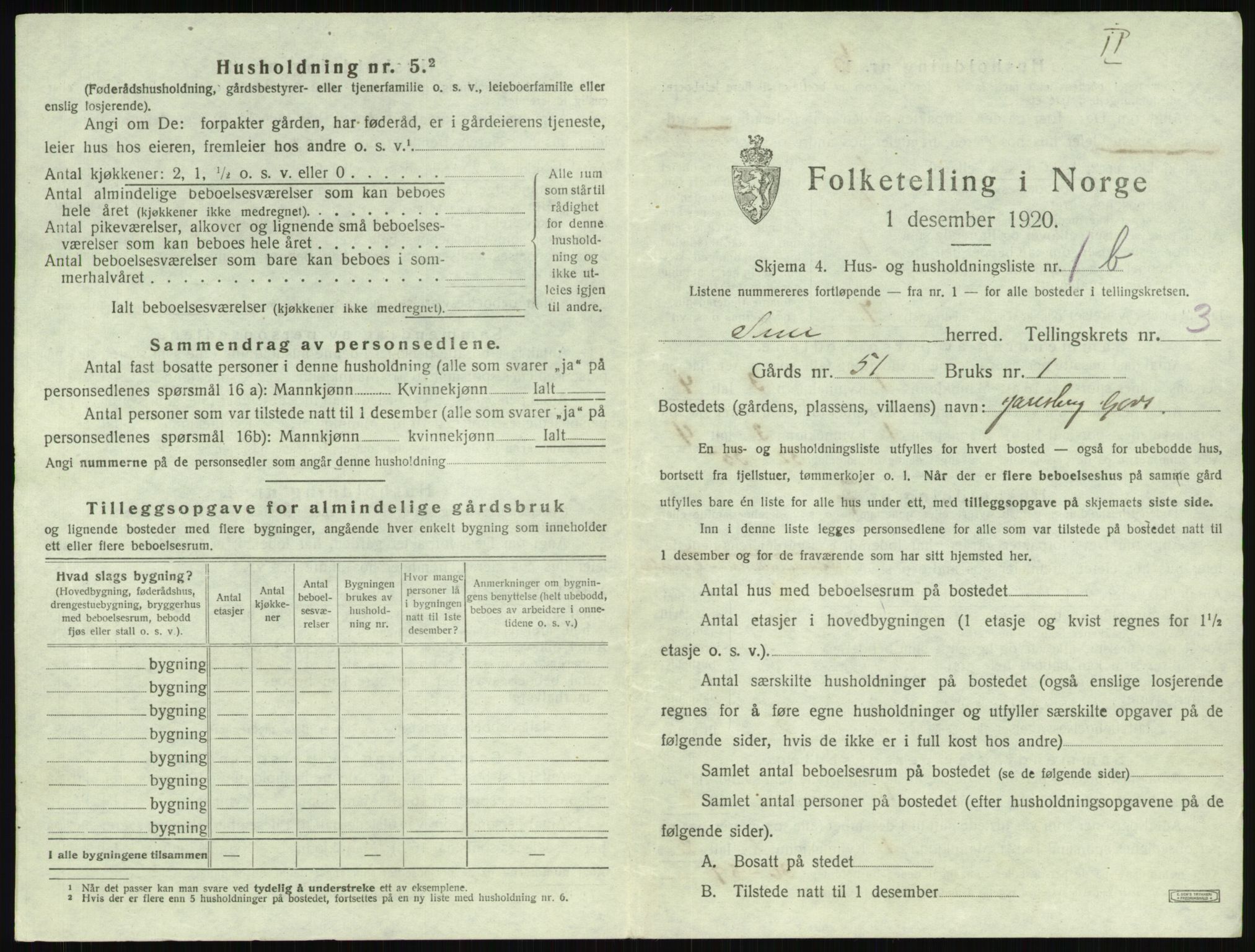 SAKO, 1920 census for Sem, 1920, p. 636