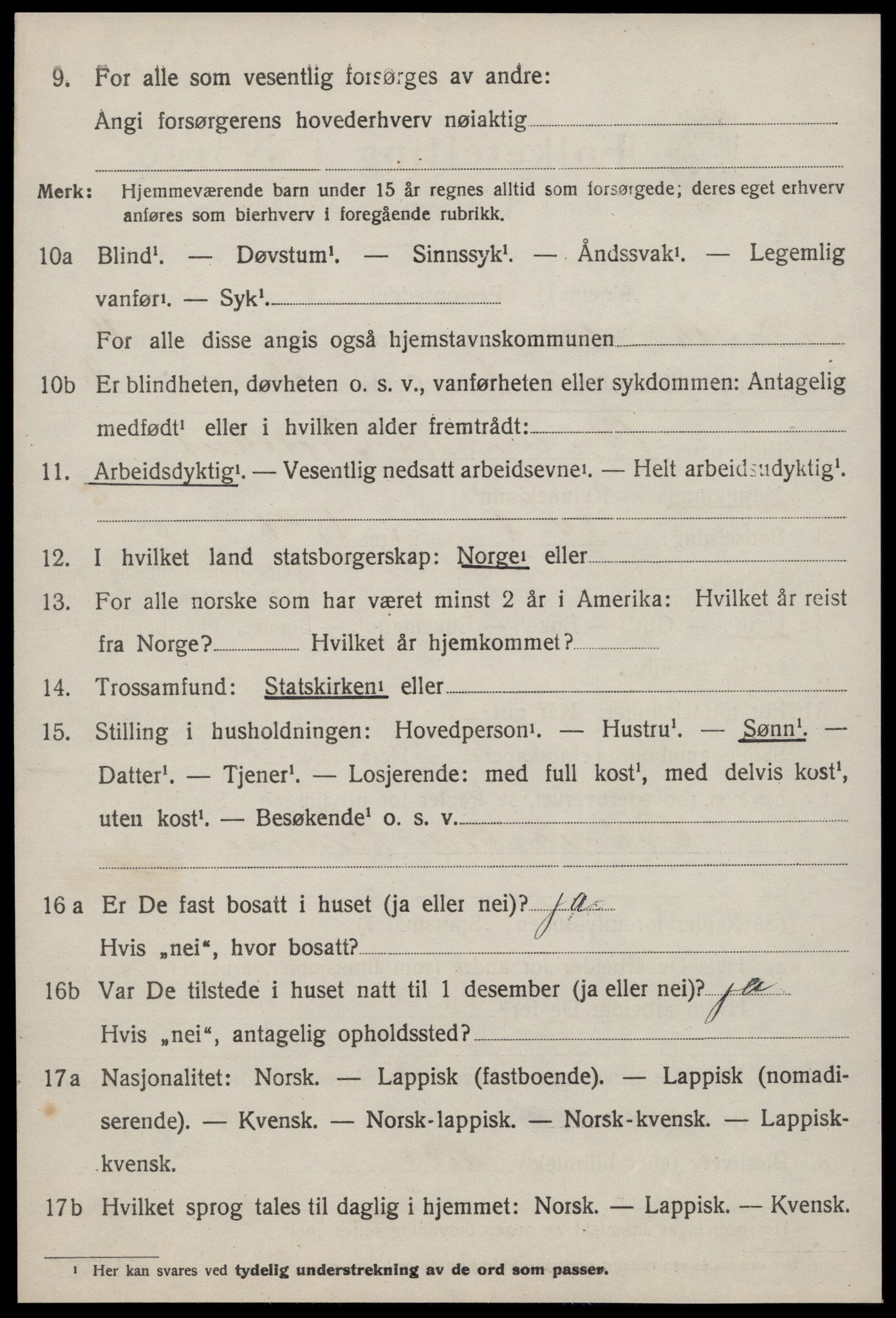 SAT, 1920 census for Soknedal, 1920, p. 4741