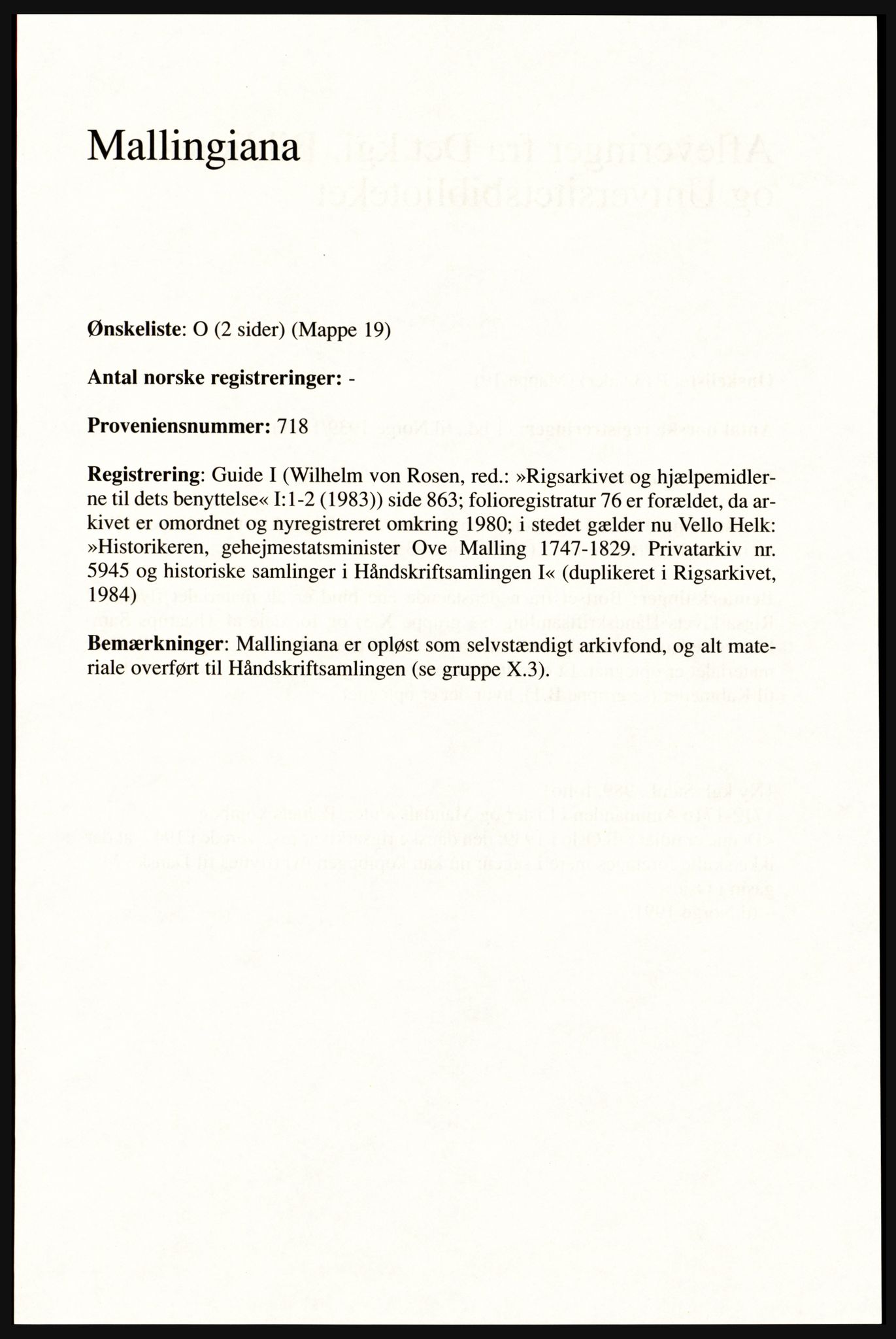 Publikasjoner utgitt av Arkivverket, PUBL/PUBL-001/A/0002: Erik Gøbel: NOREG, Tværregistratur over norgesrelevant materiale i Rigsarkivet i København (2000), 2000, p. 263