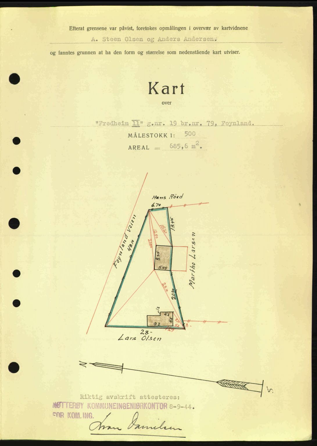 Tønsberg sorenskriveri, AV/SAKO-A-130/G/Ga/Gaa/L0016: Mortgage book no. A16, 1944-1945, Diary no: : 2011/1944