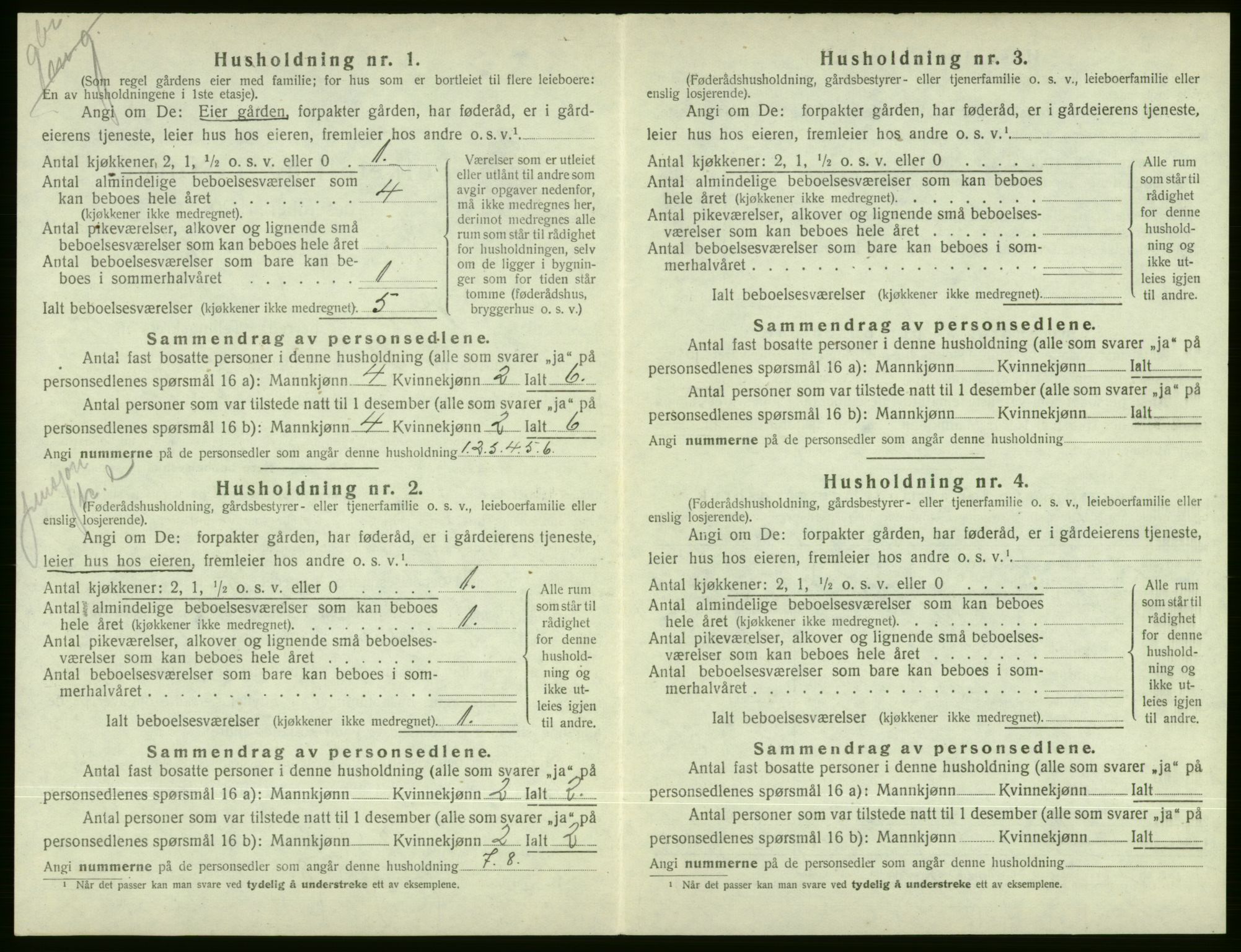 SAB, 1920 census for Voss, 1920, p. 408