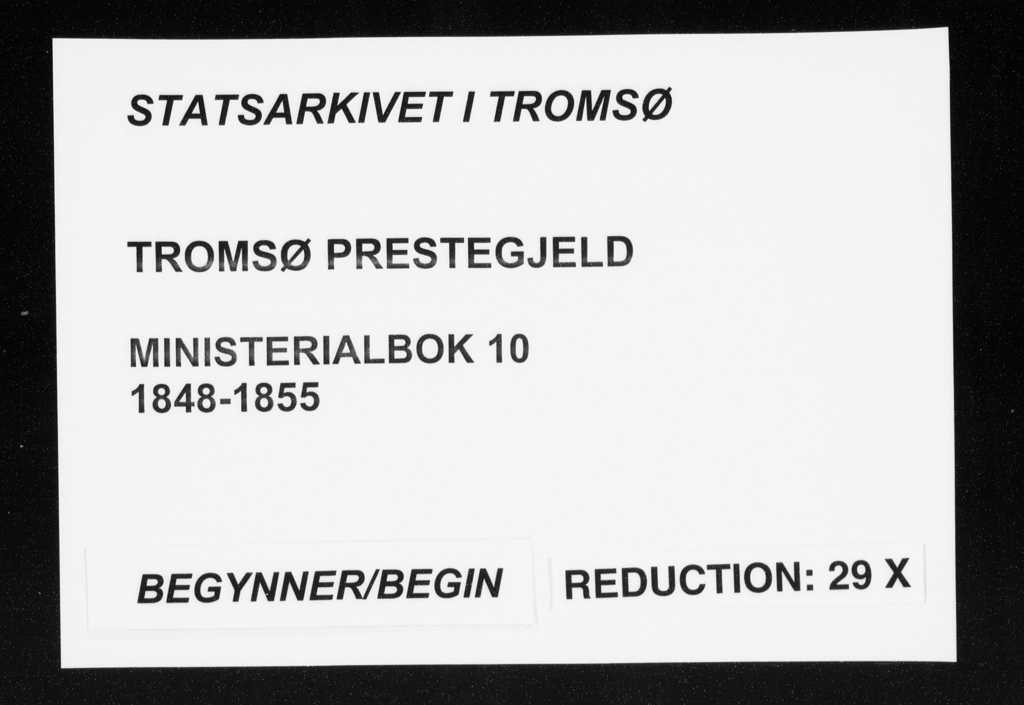 Tromsø sokneprestkontor/stiftsprosti/domprosti, AV/SATØ-S-1343/G/Ga/L0010kirke: Parish register (official) no. 10, 1848-1855