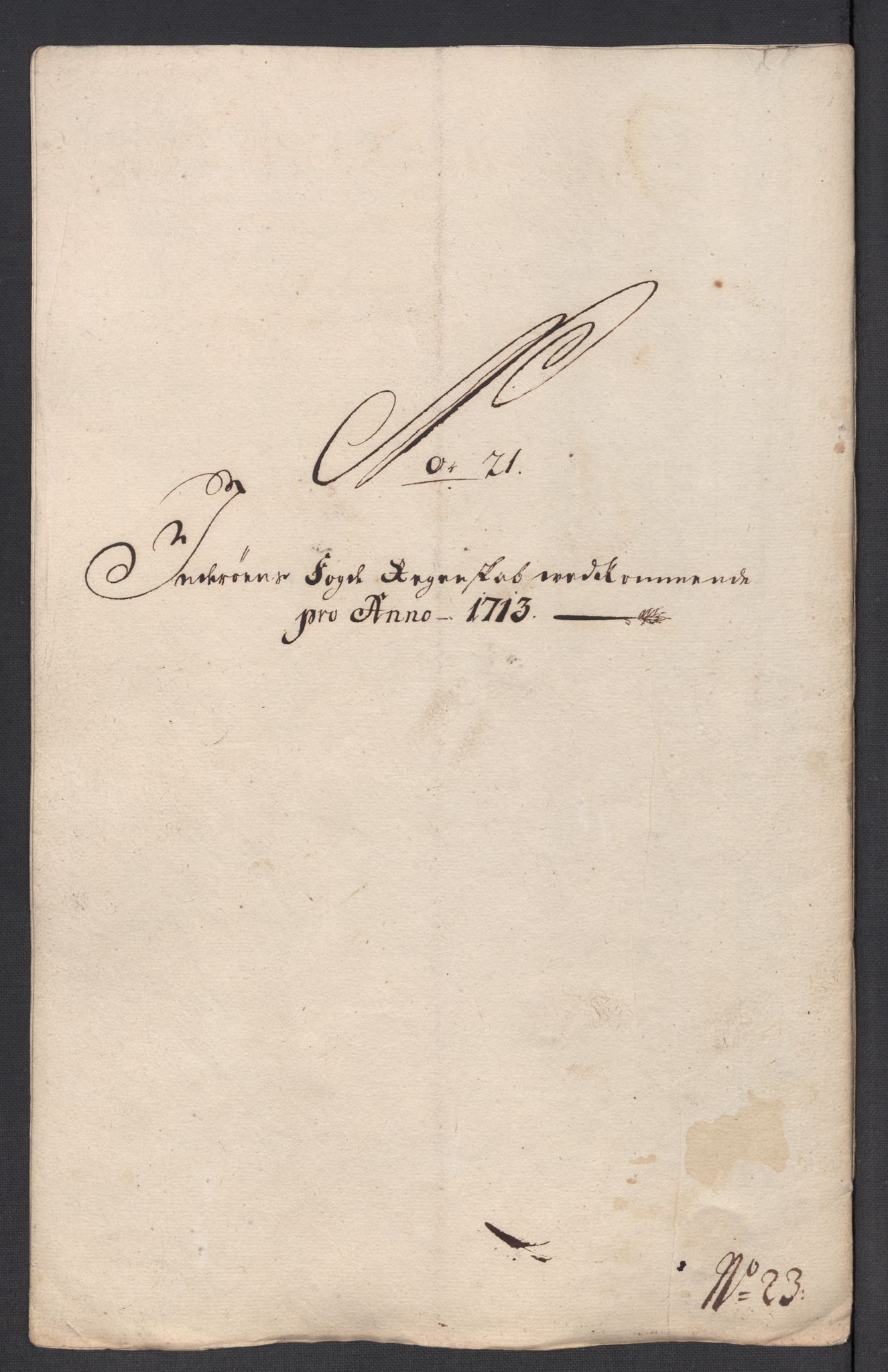 Rentekammeret inntil 1814, Reviderte regnskaper, Fogderegnskap, RA/EA-4092/R63/L4321: Fogderegnskap Inderøy, 1713, p. 229