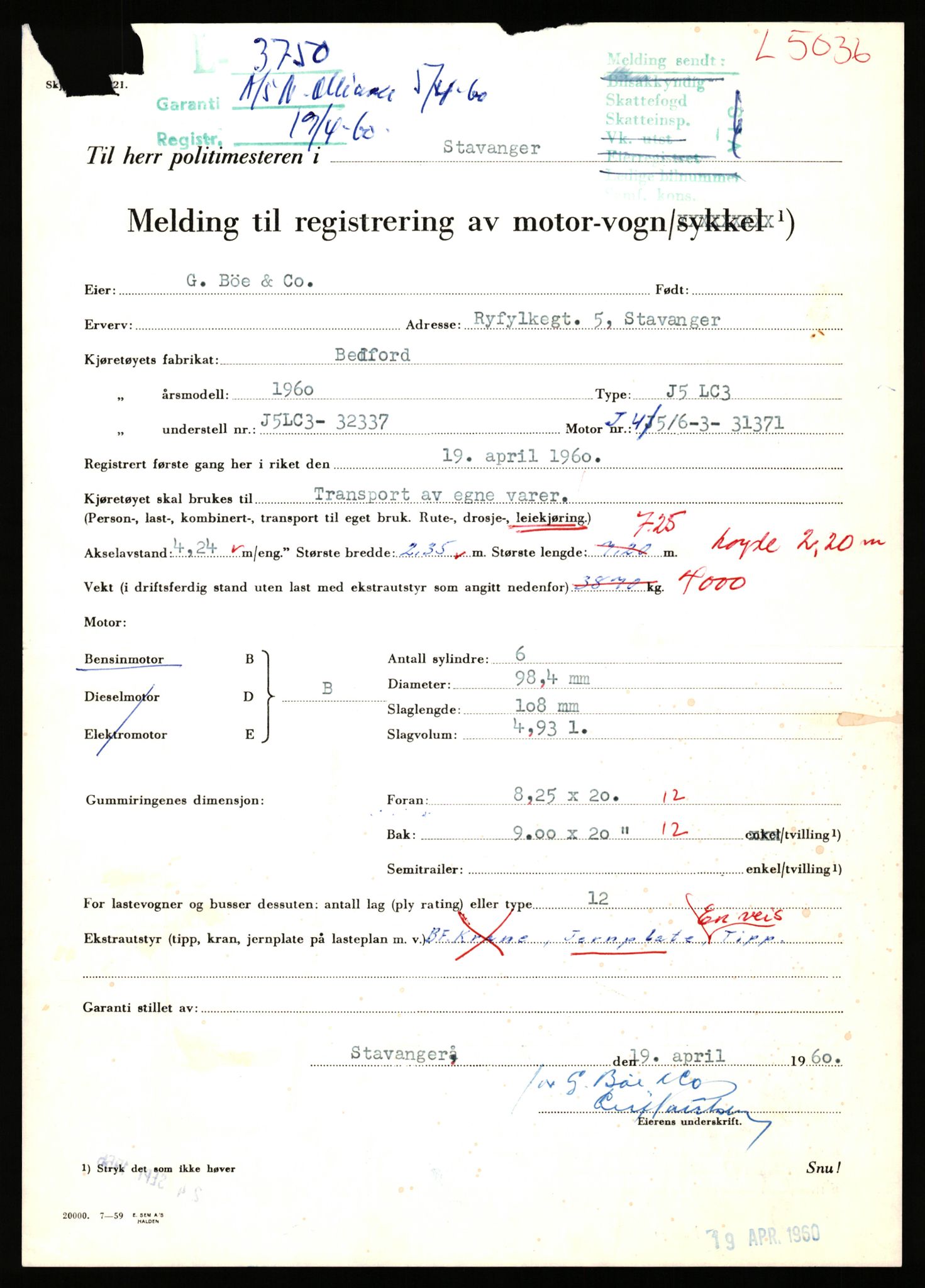 Stavanger trafikkstasjon, AV/SAST-A-101942/0/F/L0011: L-3700 - L-4199, 1930-1971, p. 351