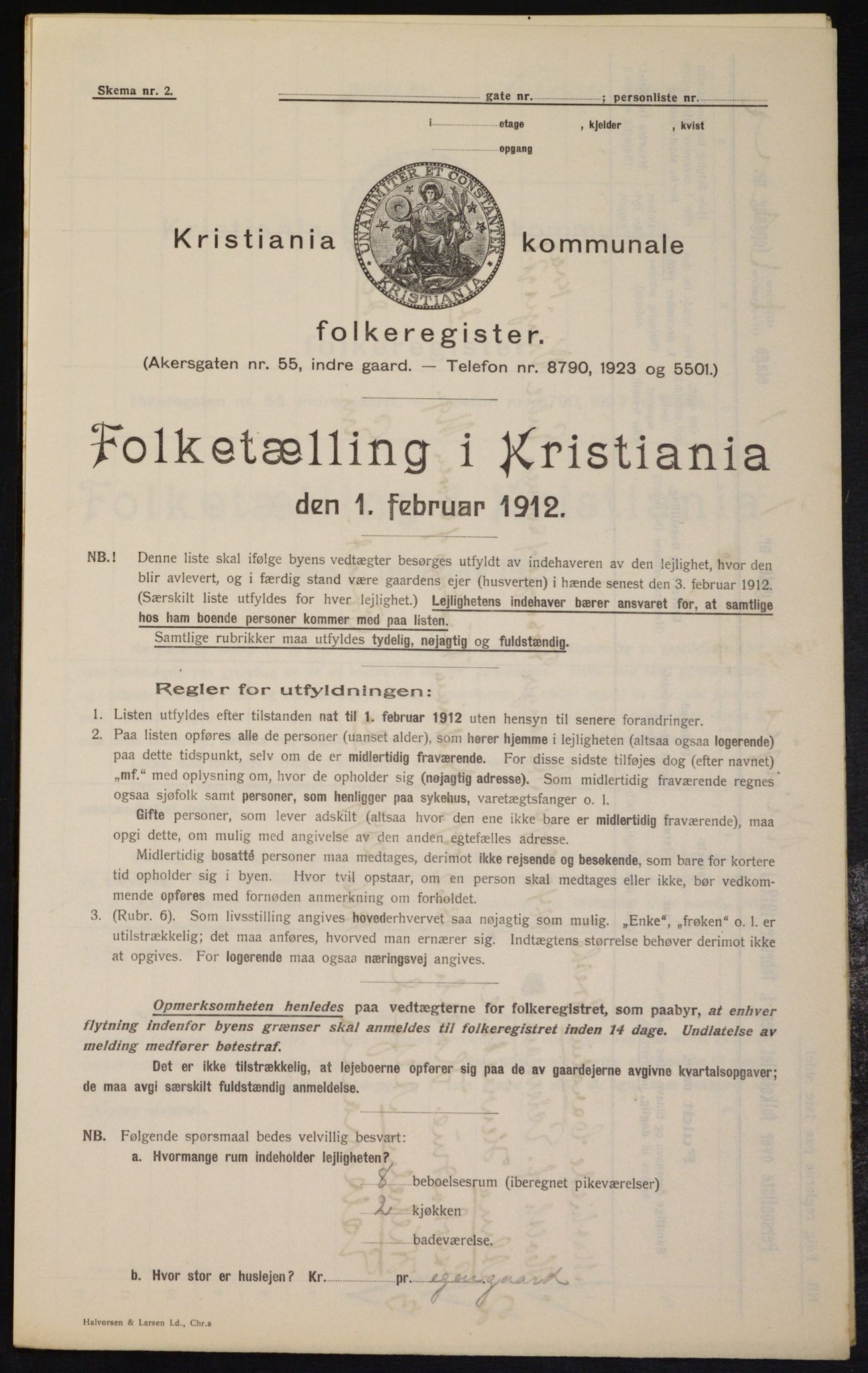 OBA, Municipal Census 1912 for Kristiania, 1912, p. 123671