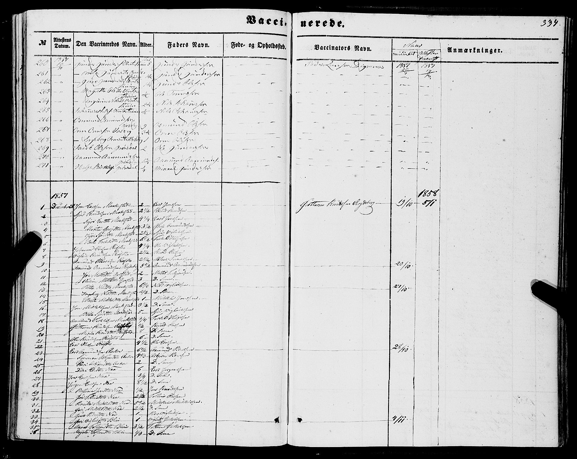 Ullensvang sokneprestembete, SAB/A-78701/H/Haa: Parish register (official) no. A 11, 1854-1866, p. 334