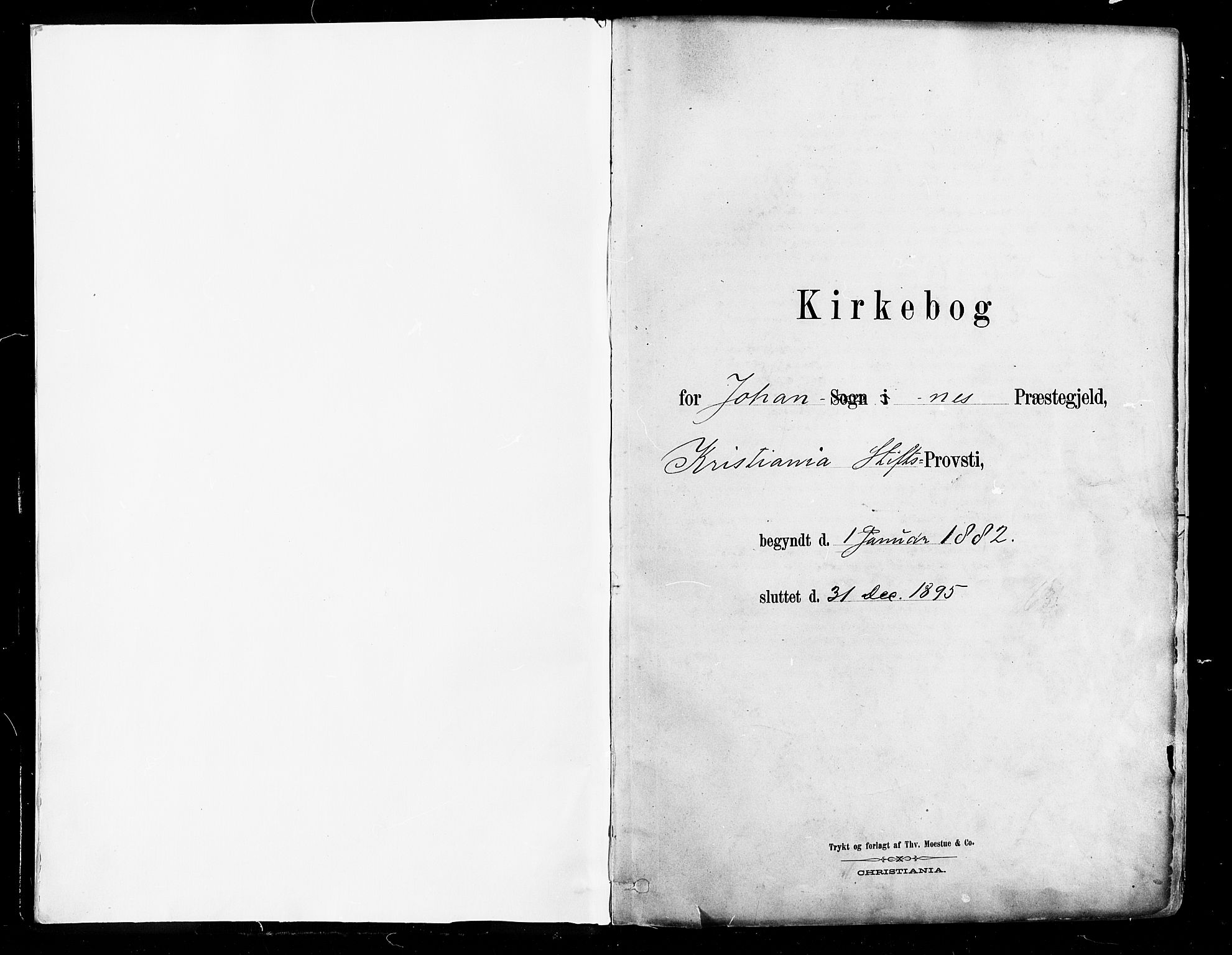 Johannes prestekontor Kirkebøker, AV/SAO-A-10852/F/Fa/L0003: Parish register (official) no. 3, 1882-1896