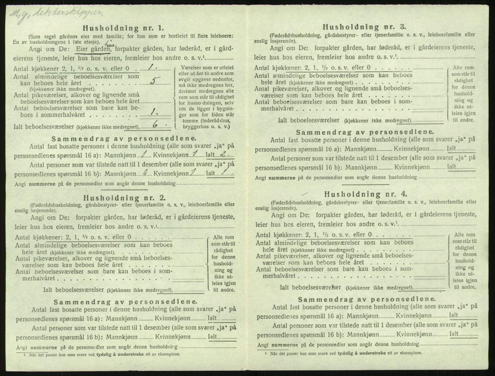 SAK, 1920 census for Holt, 1920, p. 151