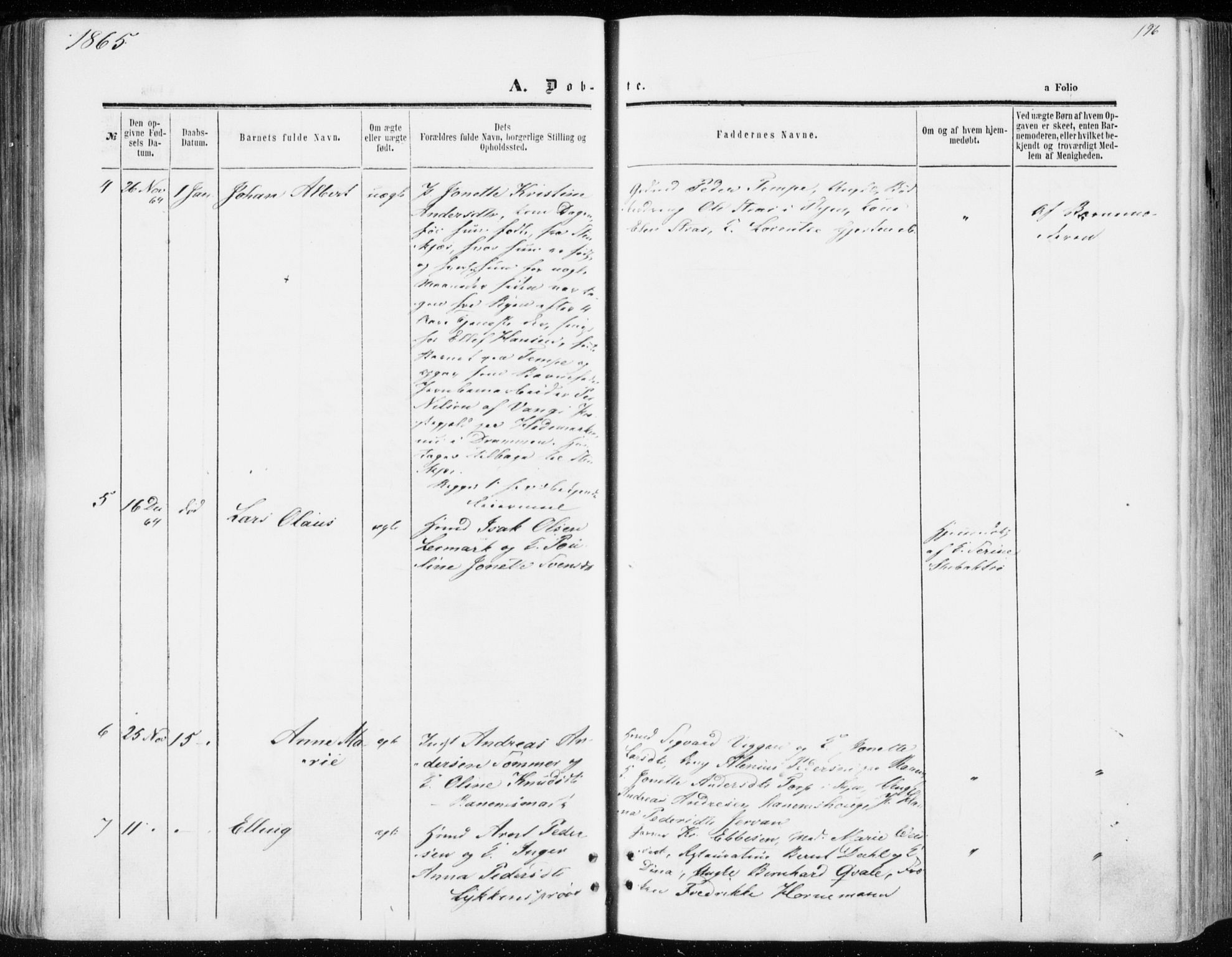 Ministerialprotokoller, klokkerbøker og fødselsregistre - Sør-Trøndelag, SAT/A-1456/606/L0292: Parish register (official) no. 606A07, 1856-1865, p. 196