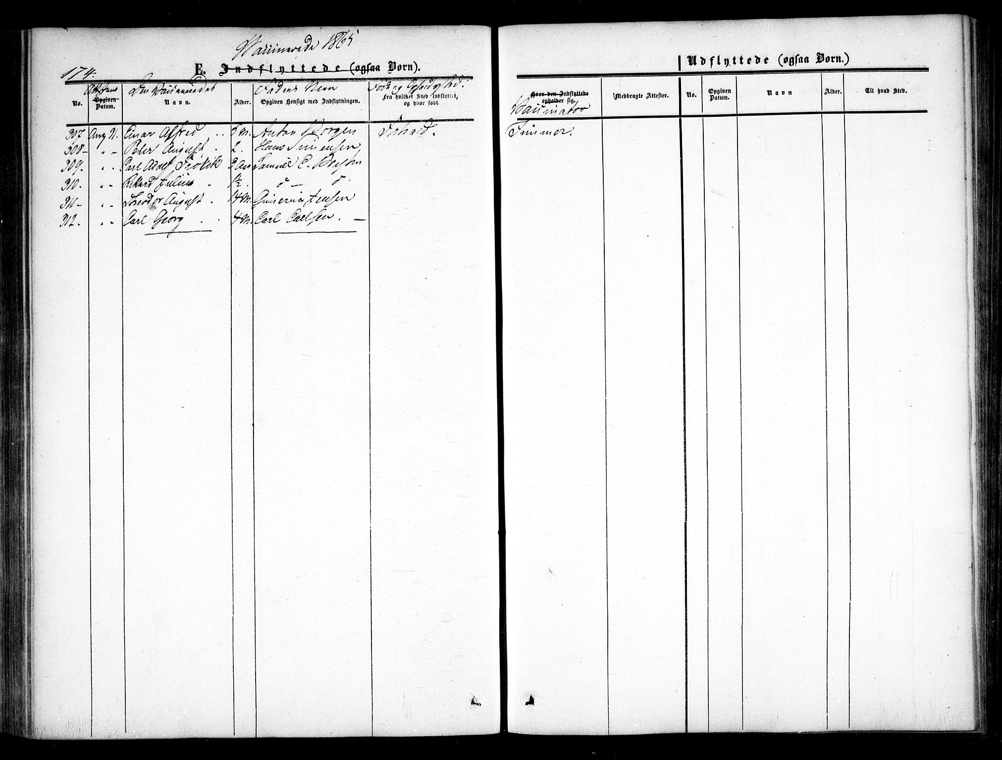 Halden prestekontor Kirkebøker, AV/SAO-A-10909/F/Fa/L0008: Parish register (official) no. I 8, 1857-1865, p. 174